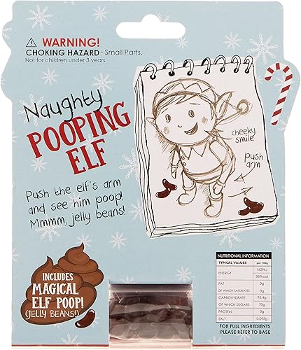 Miniatura 6 de Boxer Gifts Juguete de caramelo para caca de elfo para niños, dispensador de gelatina de frijoles, divertidos rellenos de calcetines para niños y