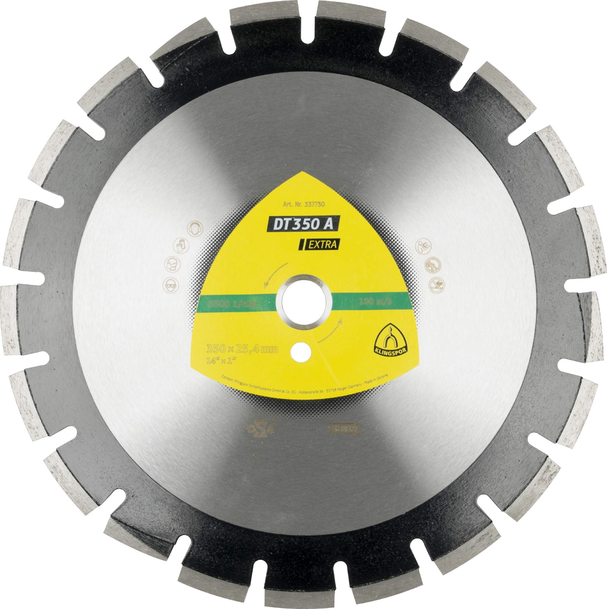 DT 350 A - Disco de corte de diamante (300 x 2,8 x 20 mm, 18 segmentos, 40 x 2,8 x 10 mm, dentado ancho)