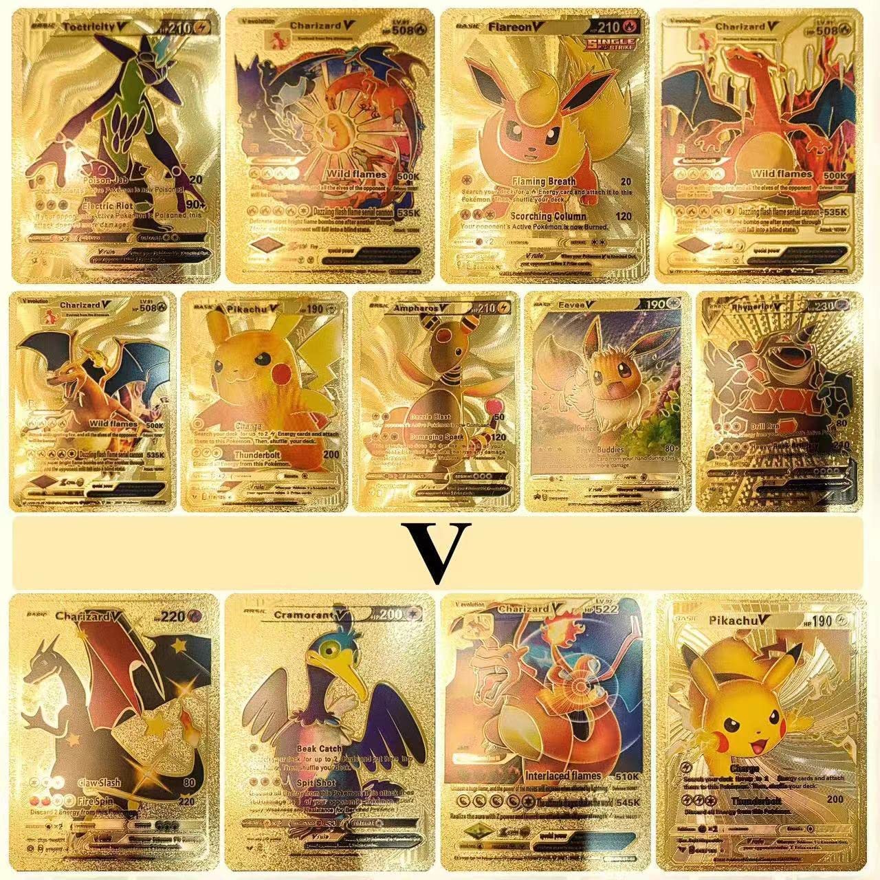 Buy 55Pack Gold Foil Assorted Cards TCG Deck Box (Vmax Rares GX Rare