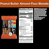 Vista 2 de KIND Cuadrados suaves horneados, mantequilla de maní y almendras rubio, 6