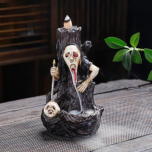 Miniatura 3 de Quemador de incienso, soporte de incienso de reflujo, soporte para quemador de incienso de calavera, adorno de aromaterapia para