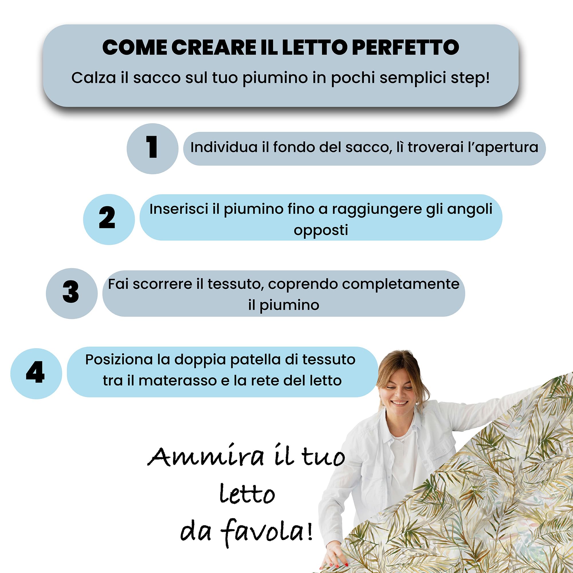 Italian Bed Linen Parure Copripiumino Matrimoniale Aurora - 100% Cotone - Made in Italy - Sacco 250x200 cm + 2 Federe - EGO