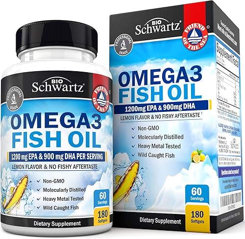 Miniatura 8 de Aceite de pescado Omega 3 EPA y DHA 2250 mg - Suplemento de triple fuerza con sabor a limón sin Burpless - Píldoras de ácidos grasos de apoyo