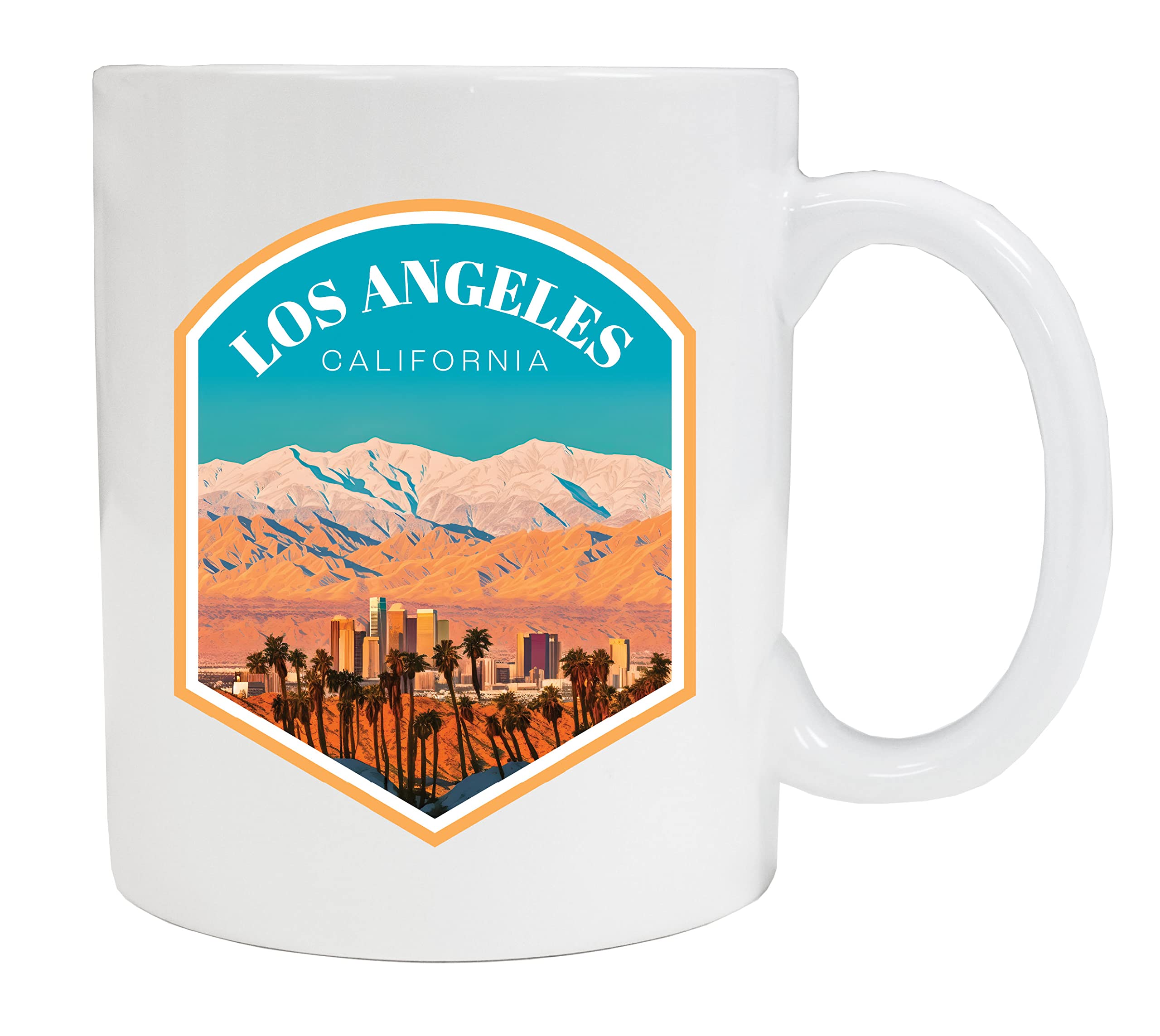 R and R Imports Los Angeles California Souvenir 12 oz Ceramic Coffee Mug White A