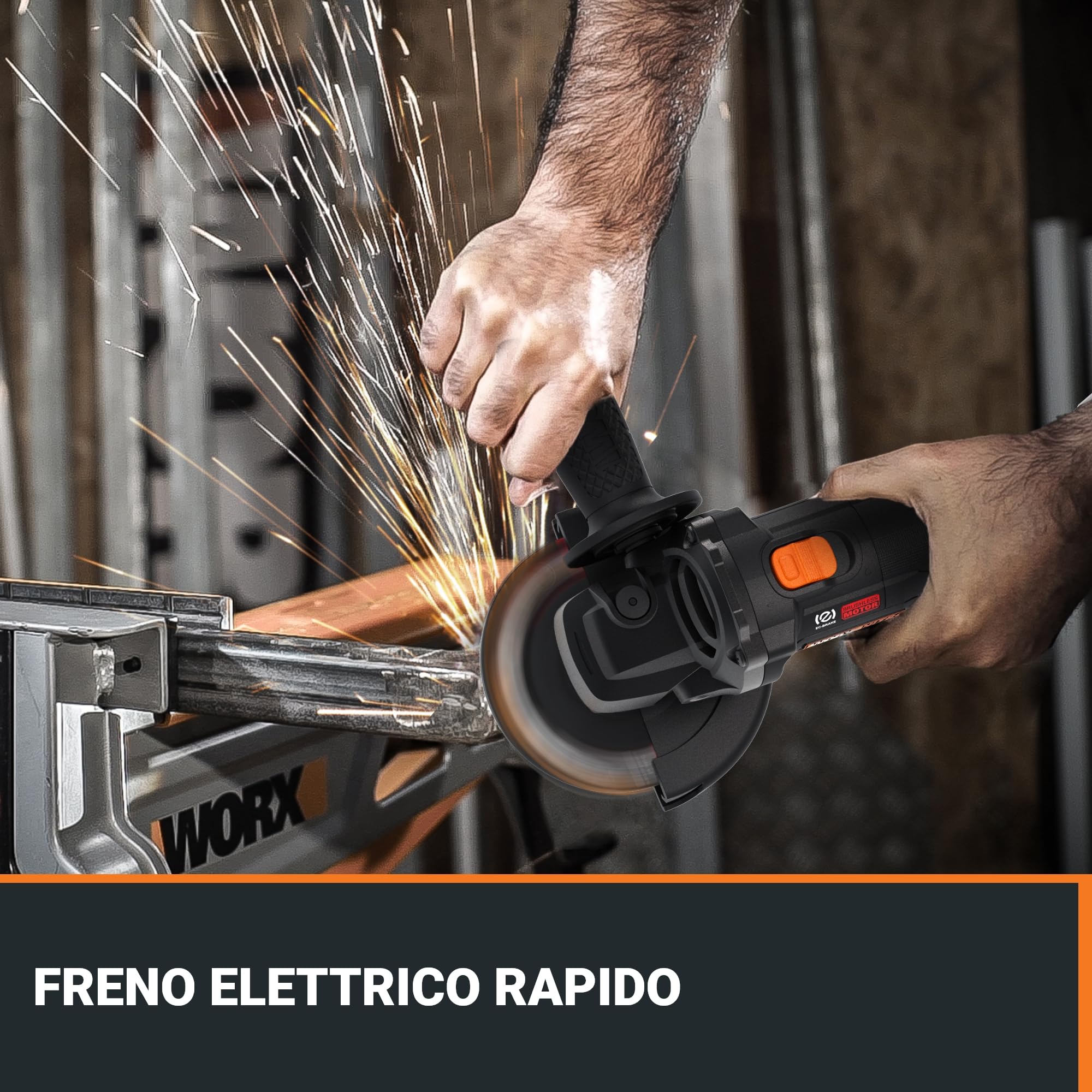 Worx WX814.9 Smerigliatrice a batteria 20 V Max. | 125 mm | Senza batteria o caricatore