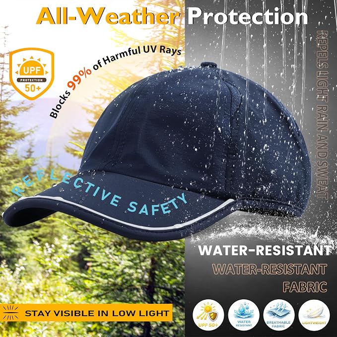 Ponytail Baseball Cap para Mujeres UPF50 Impermeable Rápido Secado Gorra Deportiva miniatura 4
