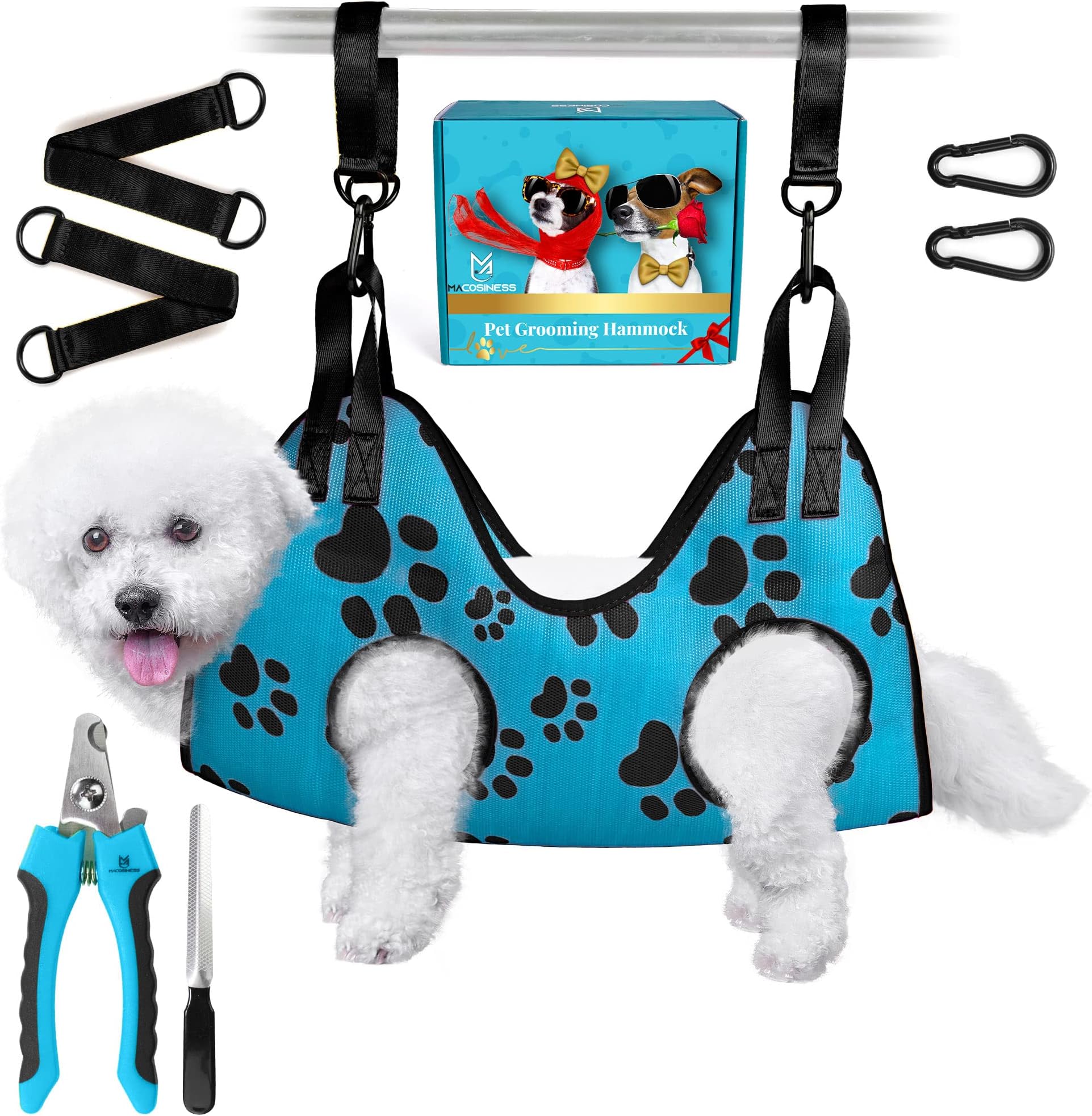 WSCXSC Dog Grooming Kit, Dog Grooming Supplies, Dog Grooming Hammock, Dog Grooming