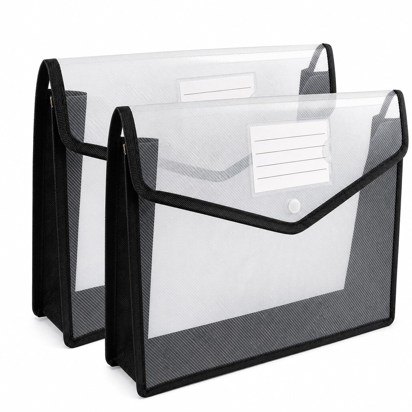 Binditek A4 Plastic Wallet Folder, Expandable Document Folder, 2 Pack