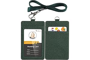 Teskyer Green Badge Holder with Lanyard: Secure and Stylish for Professionals
