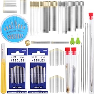 Kollase Sewing Needles 136 pcs, Long Needles for Crafts, Large Needles for Crafts, Hand Sewing Needles, Complete Hand Sewing Needles Kit for Daily Needles and Making Crafts