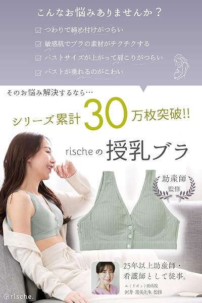 [LaLUCA GOODS] 授乳ブラ マタニティブラ コットン ナイトブラ 前開き ノンワイヤー ブラジャー 垂れ防止 産前 1枚/2枚/3枚セット - 2