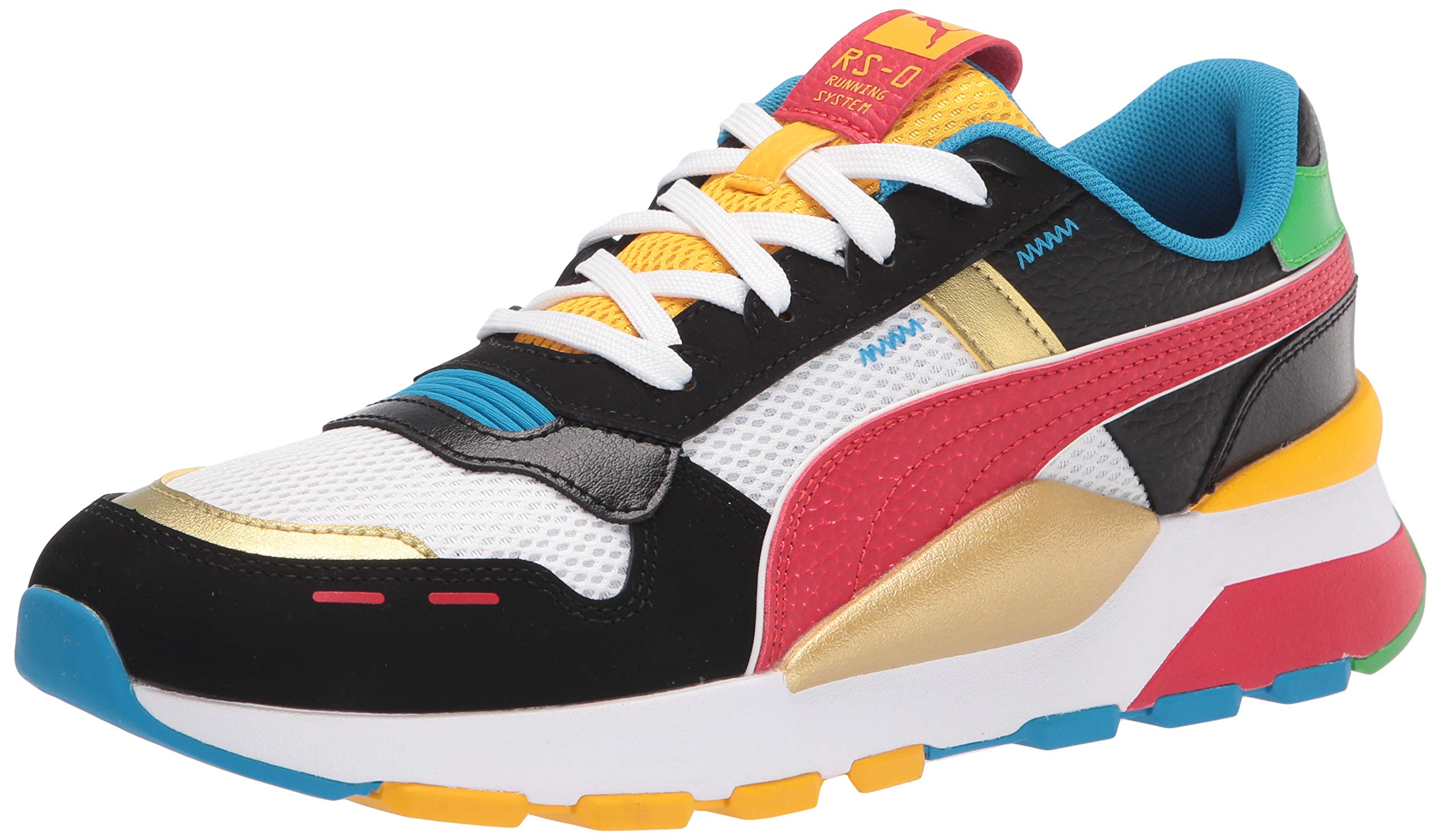 PUMA mens 2.0 Central Sneaker, Puma White-high Risk Red-puma Black, 10 US