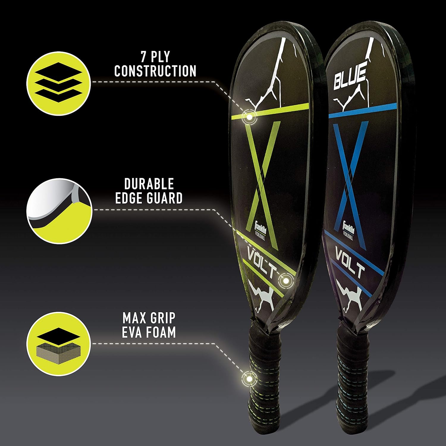 Franklin Sports Pickleball Paddle and Ball Set - Wooden Pickleball Rackets + Pickleballs - 2 Players - USA Pickleball (USAPA) Approved : Sports & Outdoors