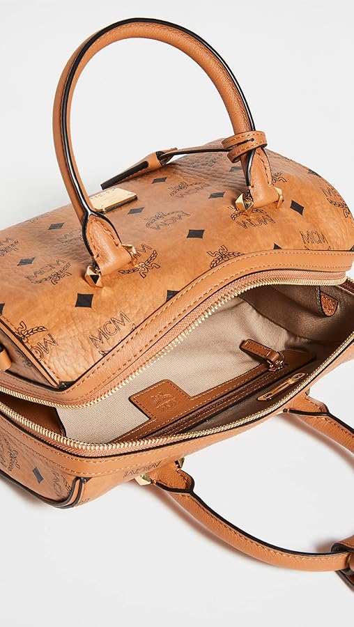MCM Women's Essential Visetos Original Boston 23: Handbags