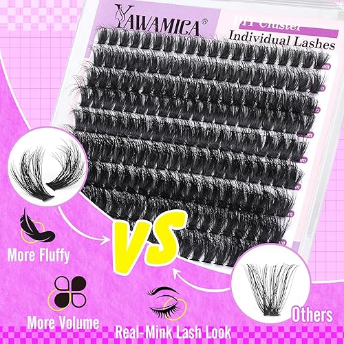 Miniatura 6 de Kit de extensión de pestañas esponjosas de 0.35 a 0.70 pulgadas, pestañas individuales de volumen 60D, kit de extensión de pestañas para