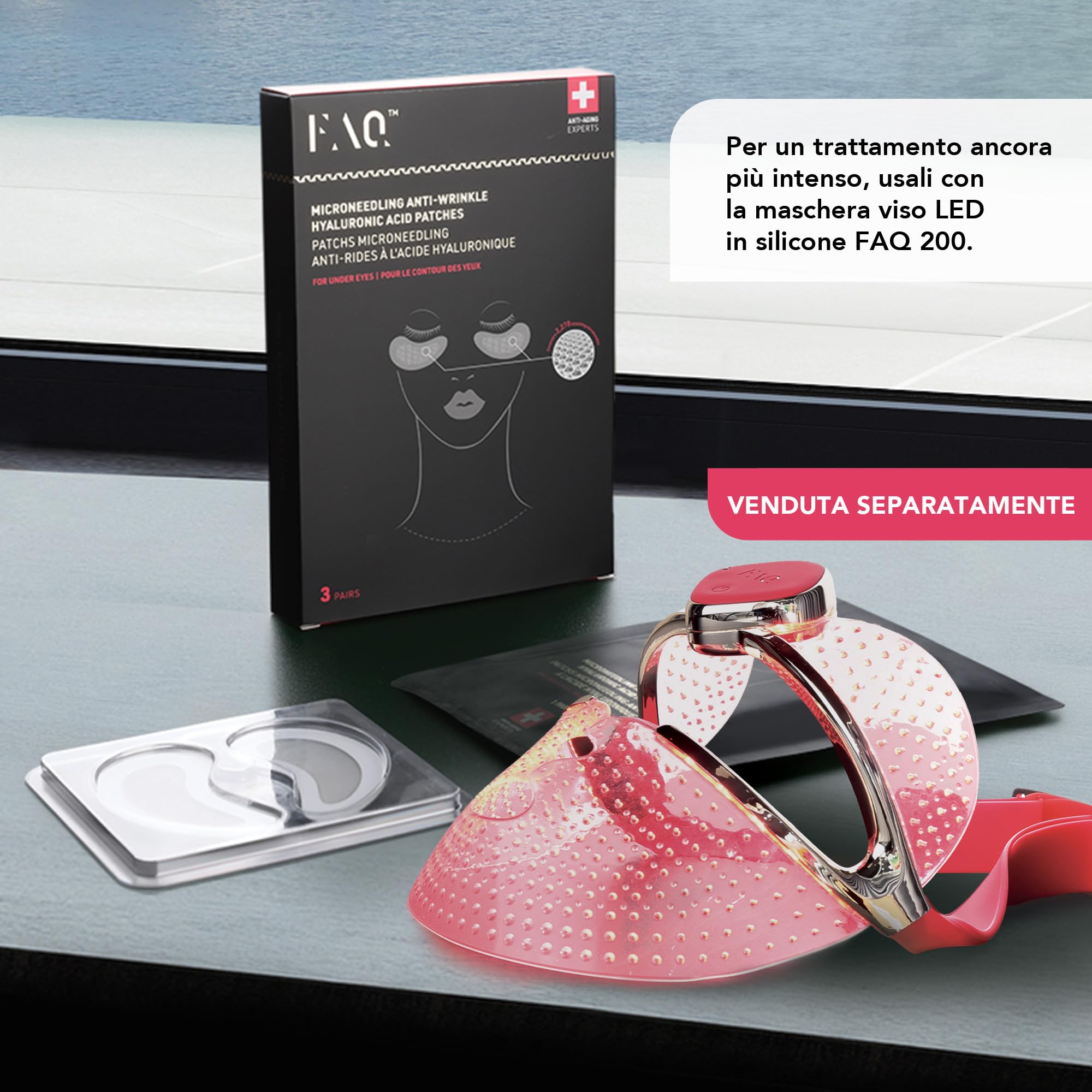 FAQ Microneedling Anti-Wrinkle Hyaluronic Acid Patches For Under Eyes - Under Eye Mask - Anti Wrinkle Patches - Instant Non-invasive Results - Travel-friendly - 3x2 pcs.