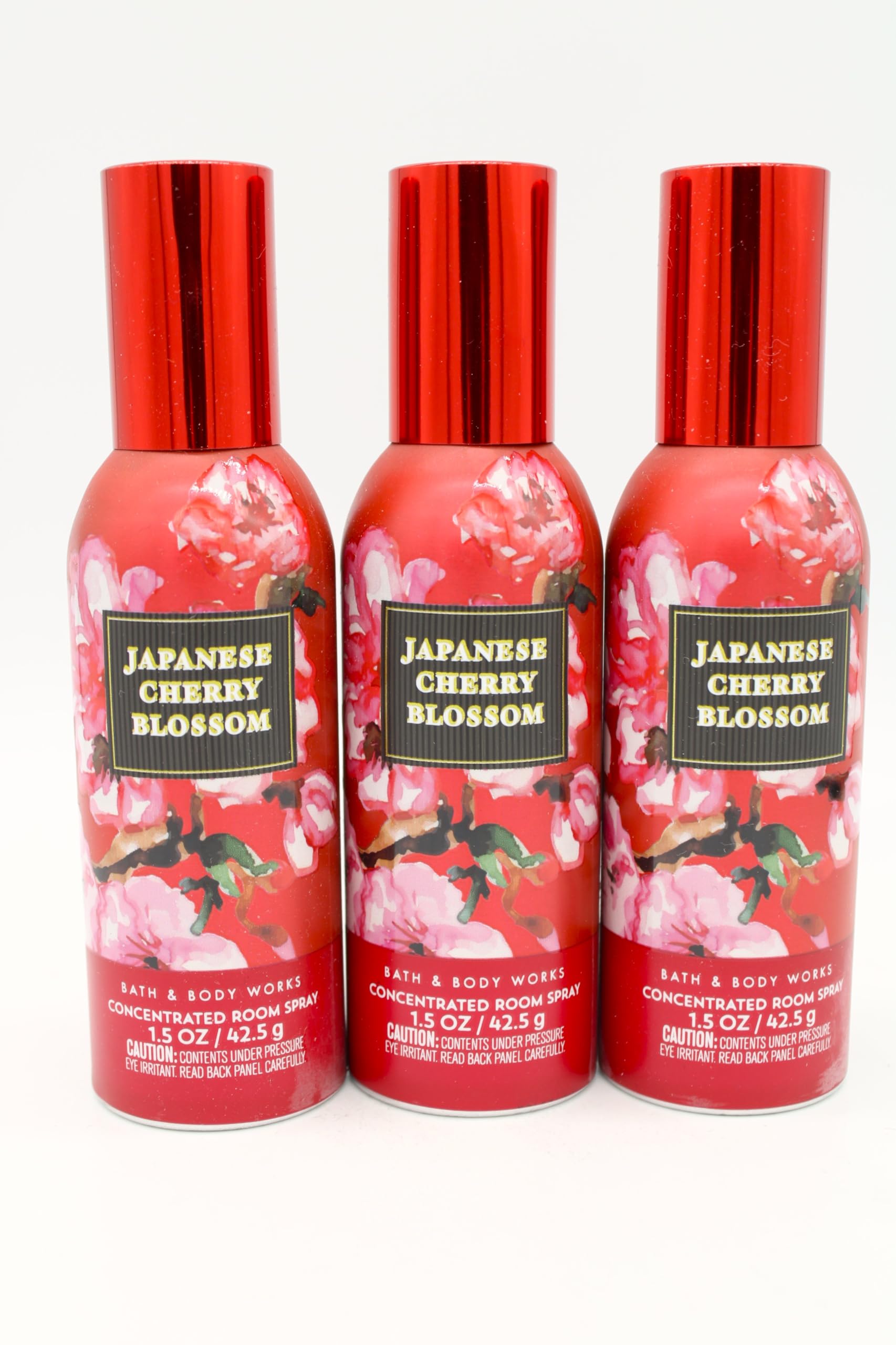 Generic Japanese Cherry Blossom, Bath and Body, Concentrated Room Spray, 1.5 oz each, 3 pack, Red