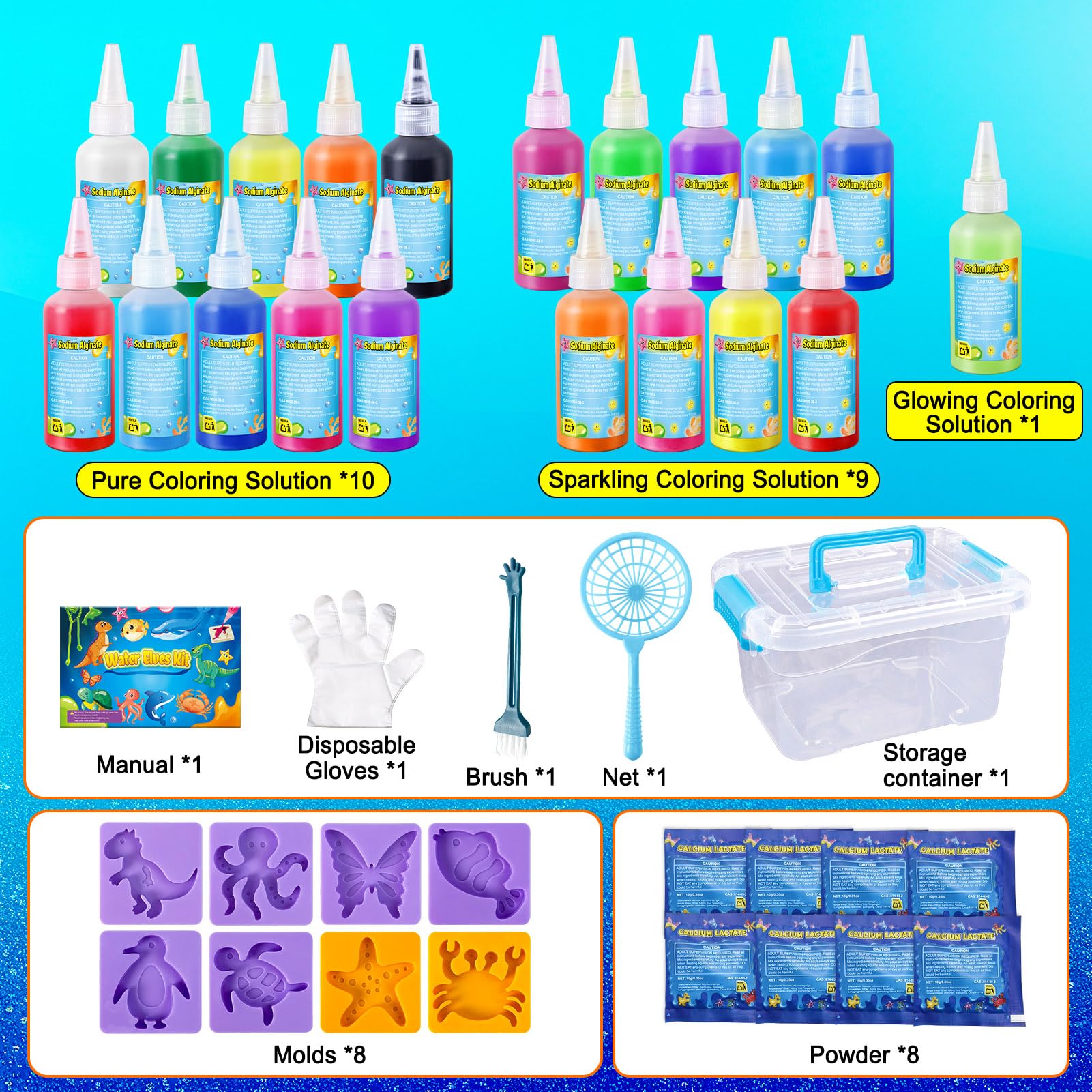 JOPSHEEN 20 Colori Magic Water Elf, Magico Acqua Fairy Gel per Bambini, Attivita Creative Bambino, DIY Giocattolo Fatto a Mano per Ragazzi e Ragazze