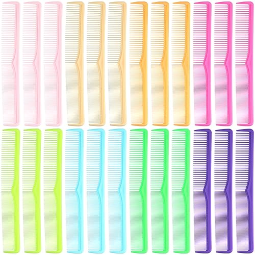 Miniatura 1 de Peine de pelo de fibra de carbono, peine de peluquería de dientes finos y anchos, peine de peluquería profesional para corte de cabello, cepillo de