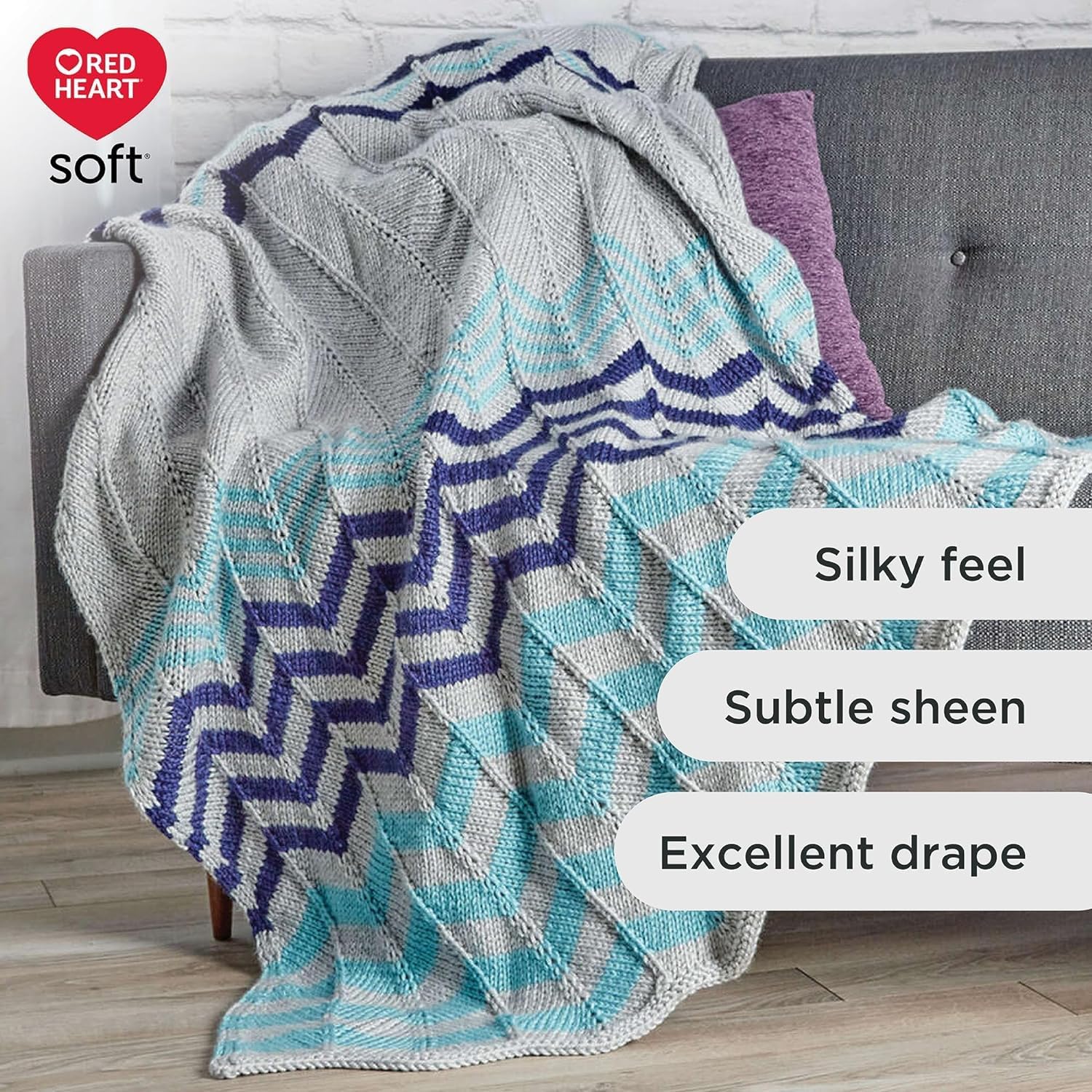 Red Heart Soft Yarn, Wine - E728.4608