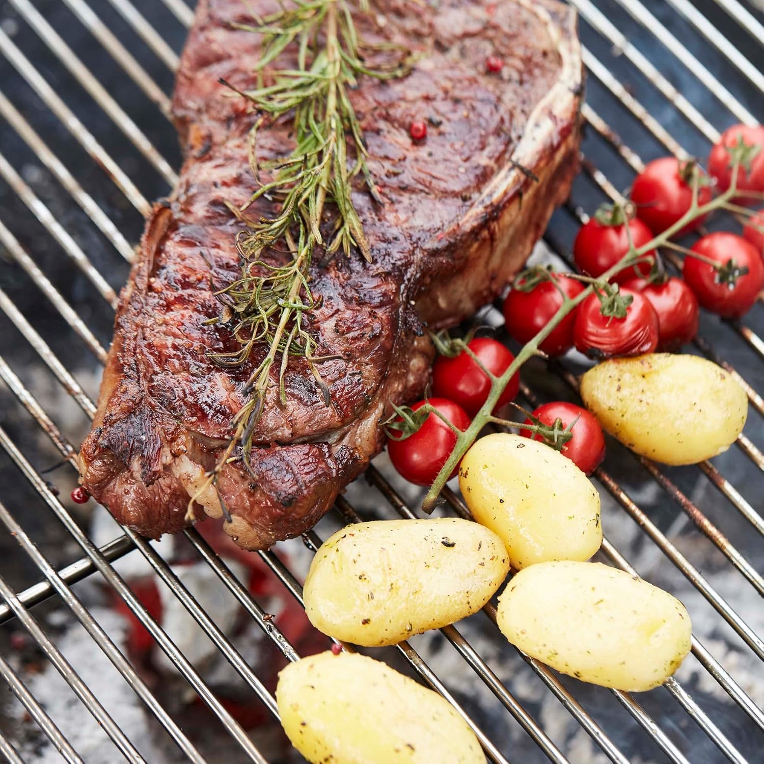 barbecook griglia BBQ Professionale con Due Manici cromati e in Legno 58,5x40cm barbecook griglia BBQ Professionale con Due Manici cromati e in Legno 58,5x40cm