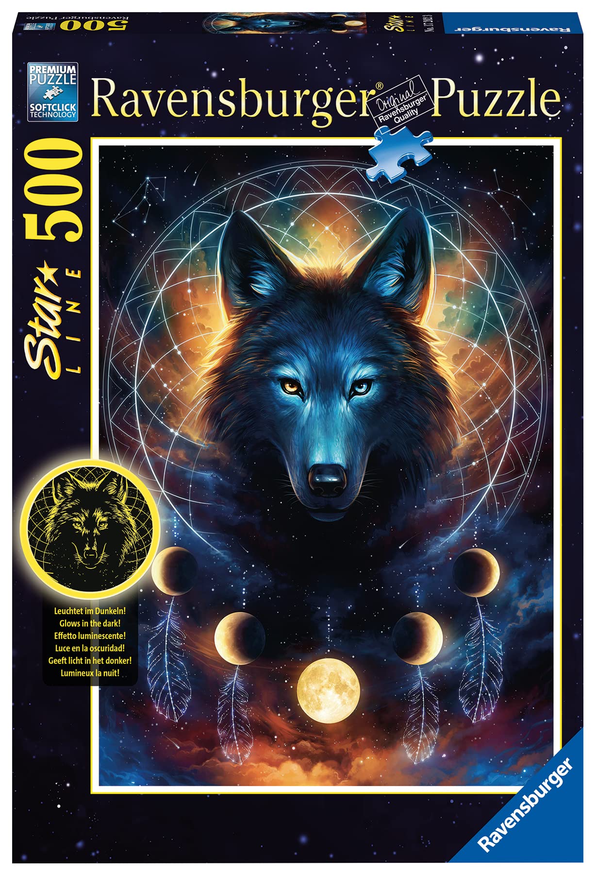 【ジグソーパズル】光る　家族の詩（オオカミ＆月）1000ピース♪ ジグソーパズル】光る 家族の詩（オオカミ＆月）1000ピース