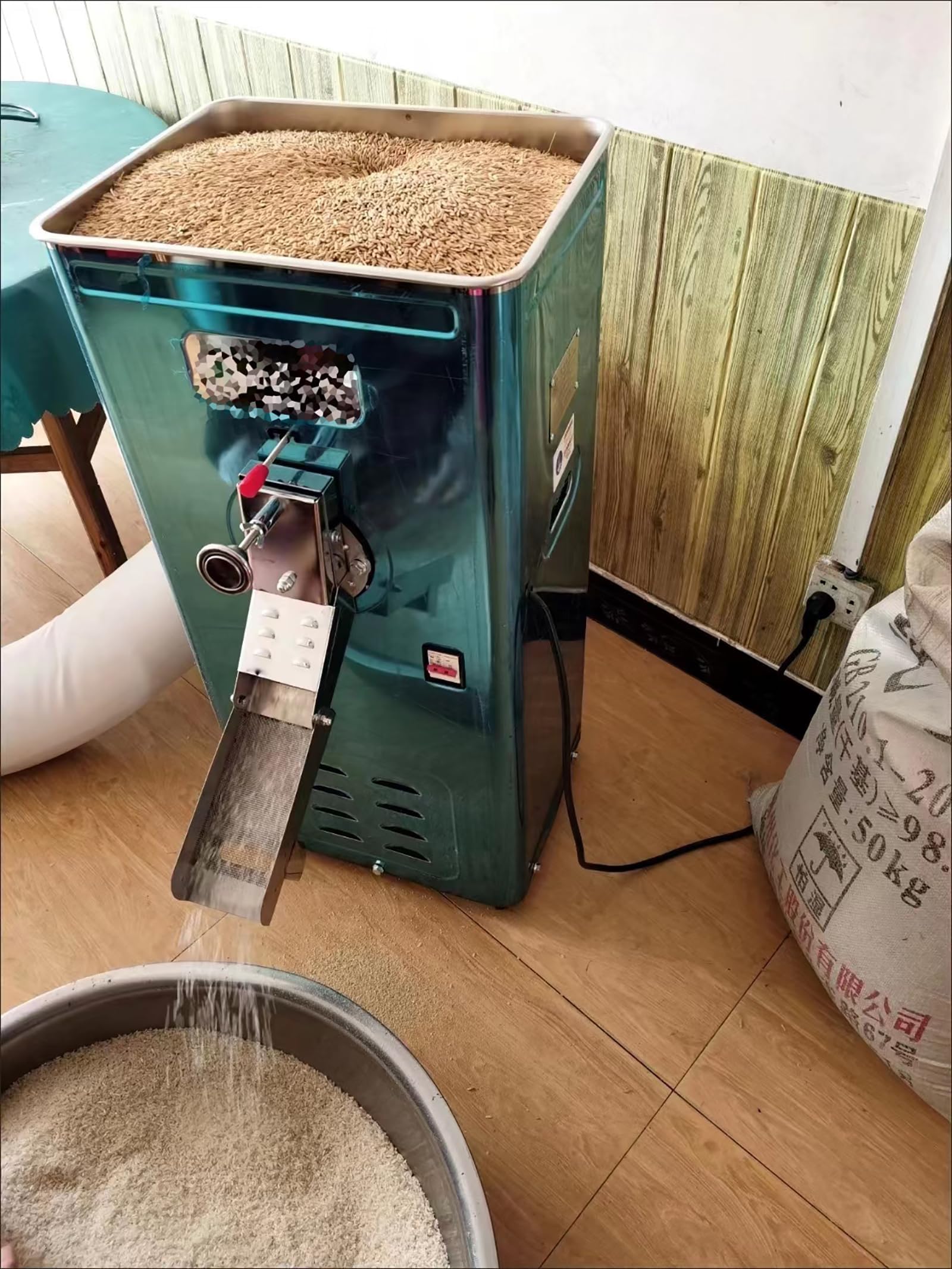 Elektryczna maszyna do obierania płatków pszennych, szybkie mielenie ryżu, wydajność produkcji 180-200 kg/h, odpowiednia do kukurydzy i soi