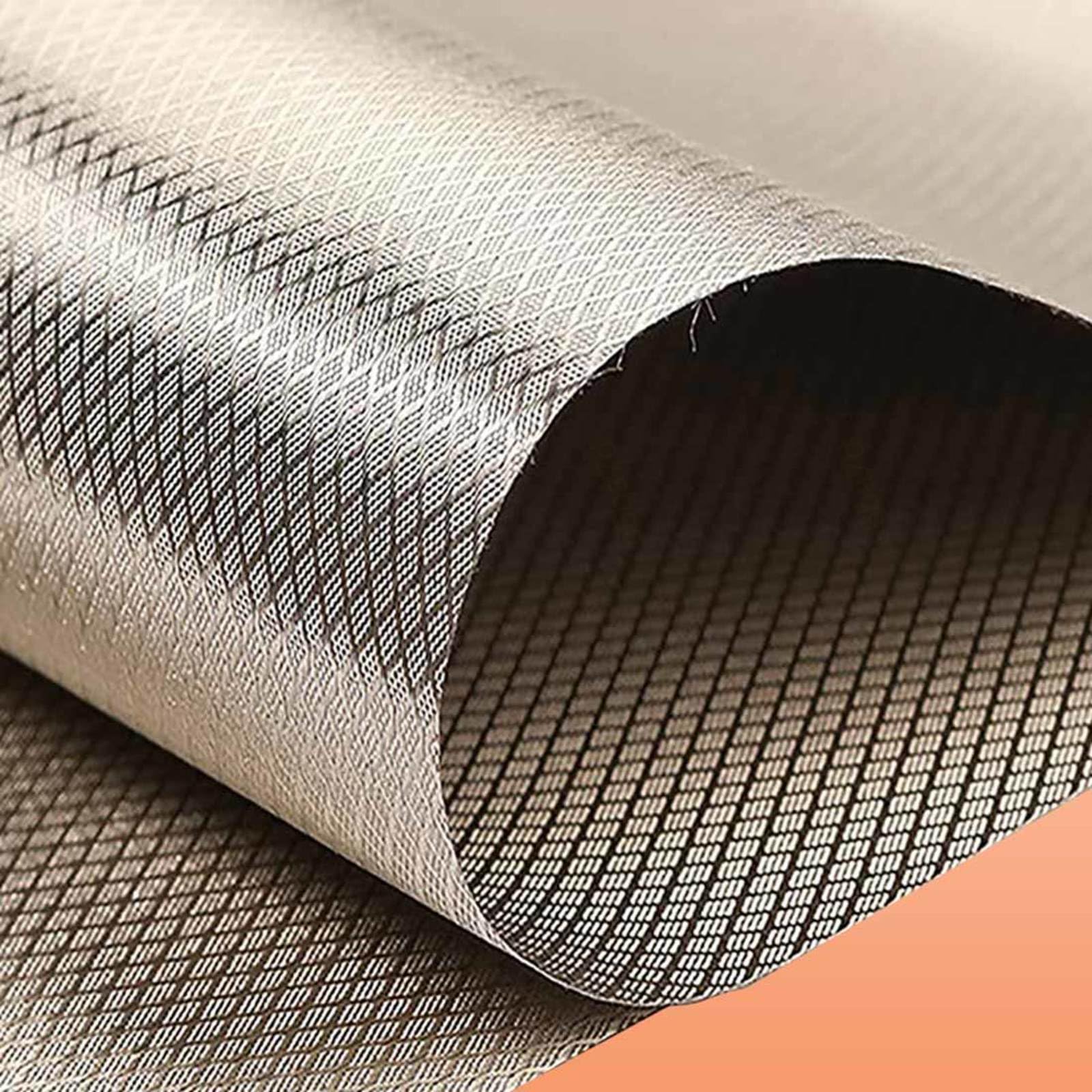 RF Faraday Fabric Military Grade Material RFID Shielding Fabric Protection EMP EMP Bag Fabric Faraday Clothes EMF Fabric,silver-10x1.1m