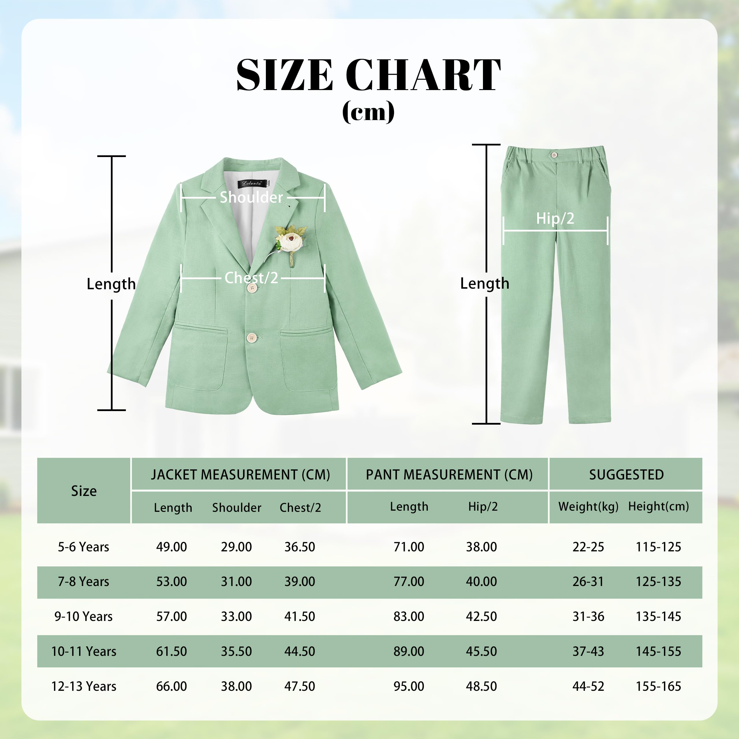 LOLANTA 2 Pezzi Completo Giacca e Pantaloni in Lino per Bambino, Abito Cerimonia Elegante Bambino, Ragazzi Paggetto Matrimoni Battesimo Abito in Lino Suit Set, Giacca+Pantaloni