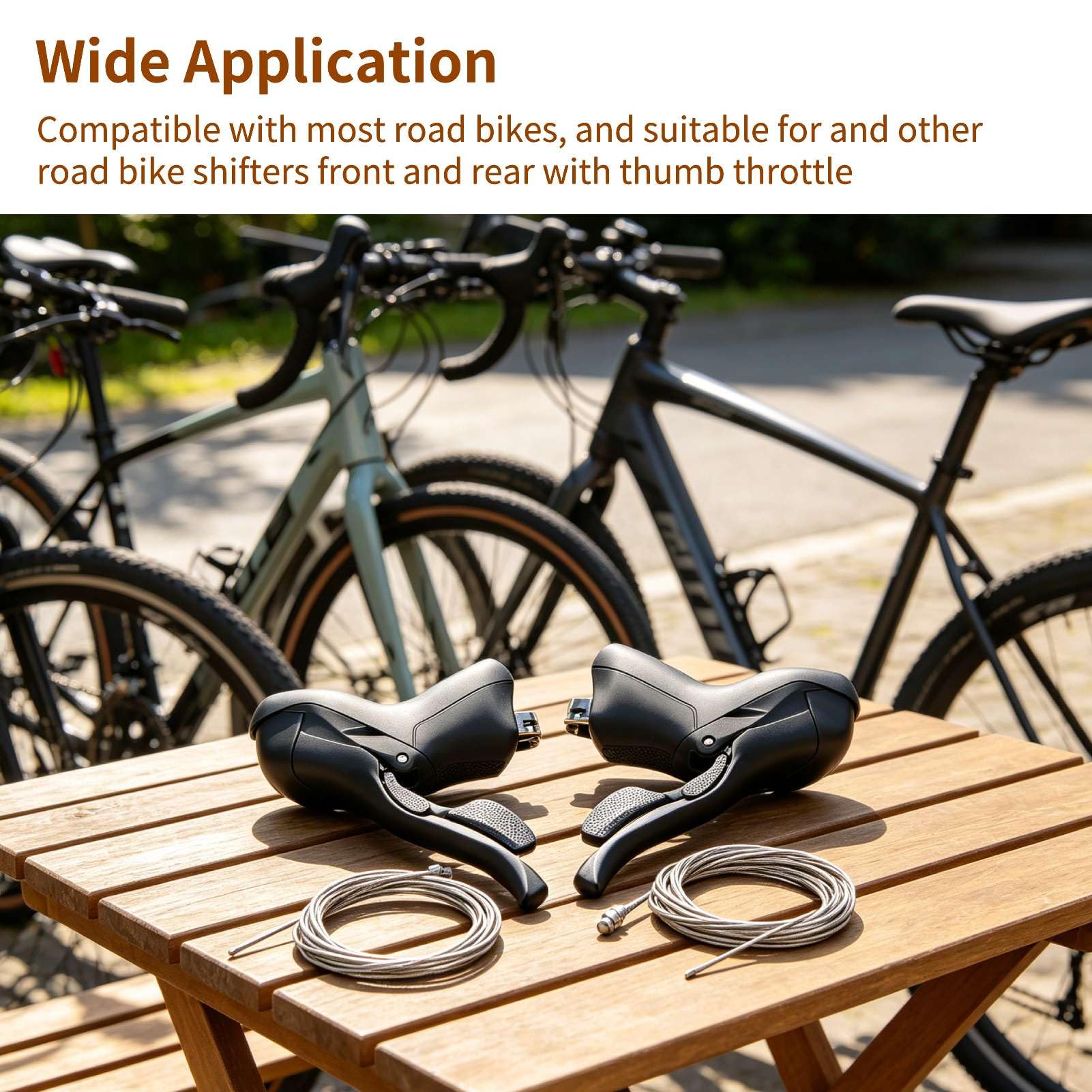 Jwthee 2-teiliger Speed-Rennrad-Schalthebel, 2 x 7-Gang-Fahrrad-Schalthebel, Bremshebel, Aluminiumlegierung, PVC, Rennräder, Schalthebel, 7, 8, 9 Gänge, Fahrradzubehör, passend für Sport & Freizeit