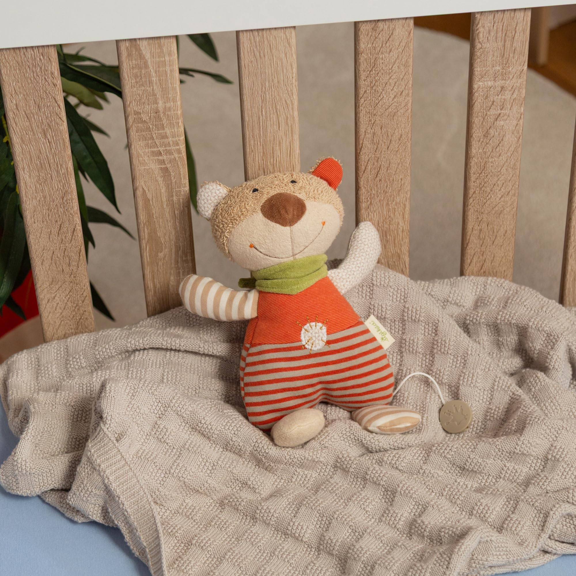 SIGIKID 48916 Spieluhr Bär Green Mädchen und Jungen Babyspielzeug empfohlen ab Geburt mehrfarbig