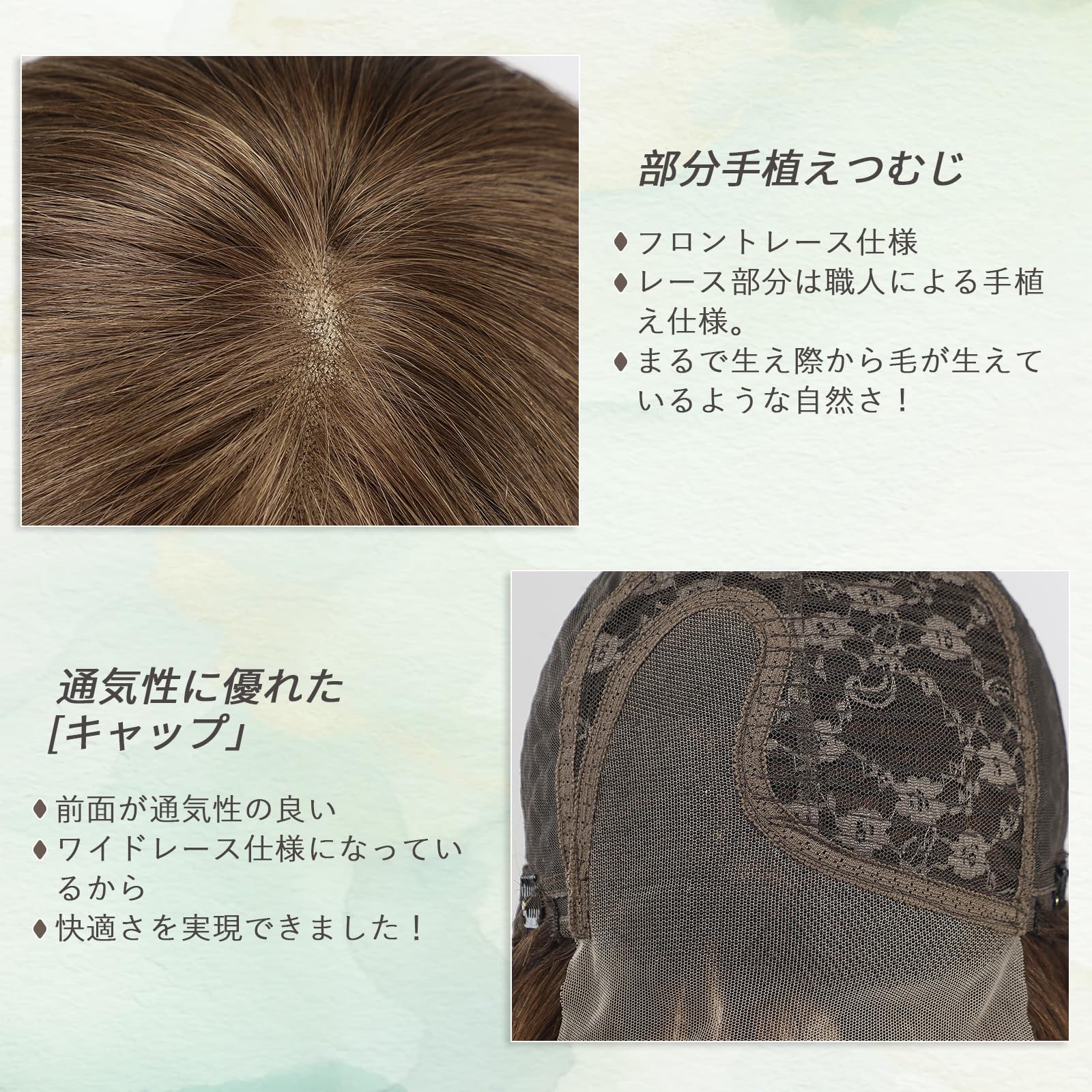 Amazon.co.jp: EMMOR 人毛ウィッグ 自然 人毛100 フルウィッグ