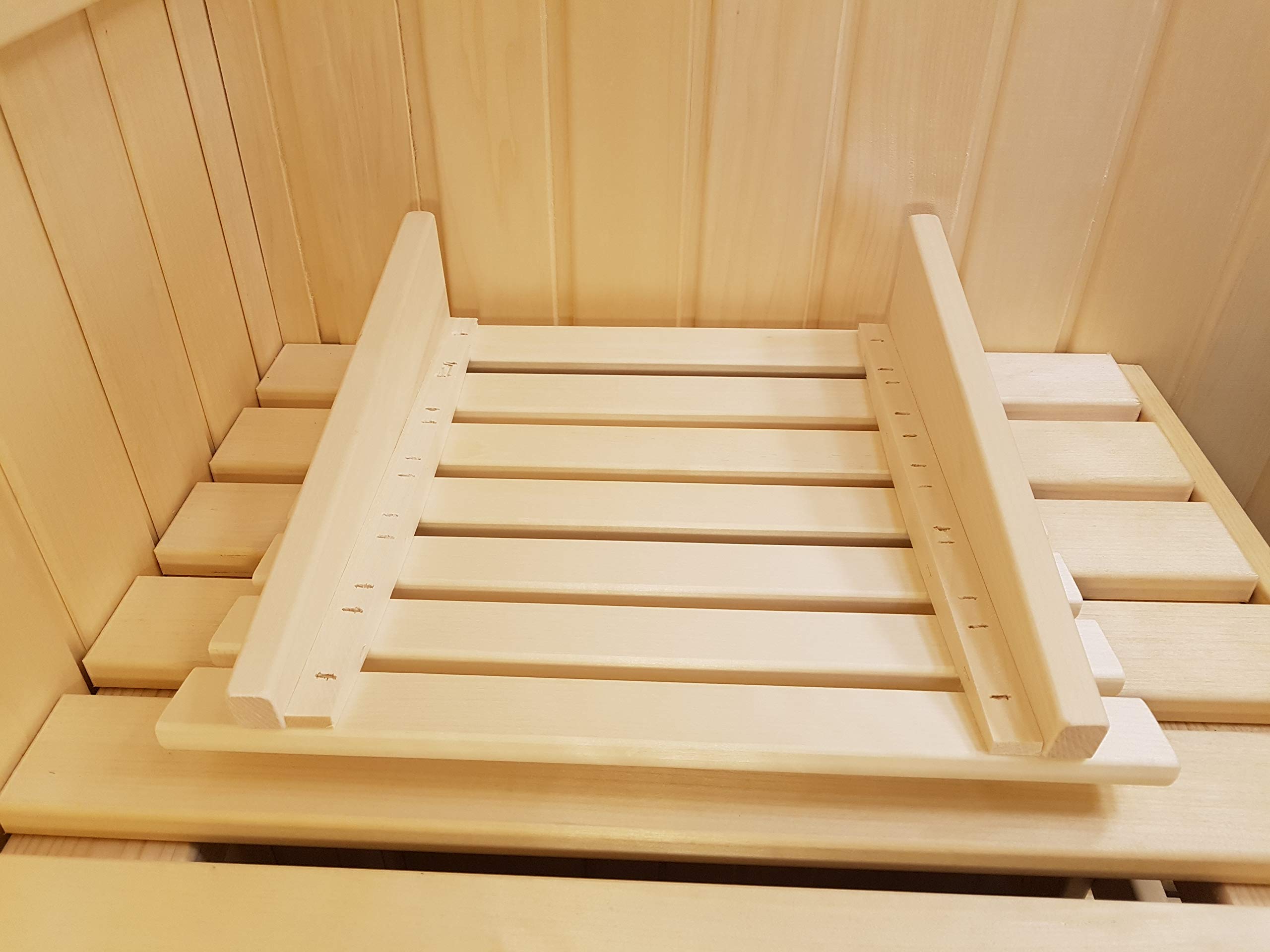 Sauna Kopfstütze J-008 Saunakopfstütze Nackenstütze Beinauflage Rückenlehne Rückenstütze Saunazubehör Espenholz kein Nadelholz daher ohne Harz und nur wenig wärmeleitend