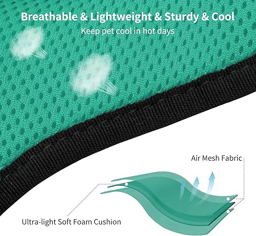 Miniatura 6 de Taglory Arnés de malla reflectante para perro, suave y transpirable, acolchado, sin estrangulamiento, sin tirones, con asa de fácil control, cuello