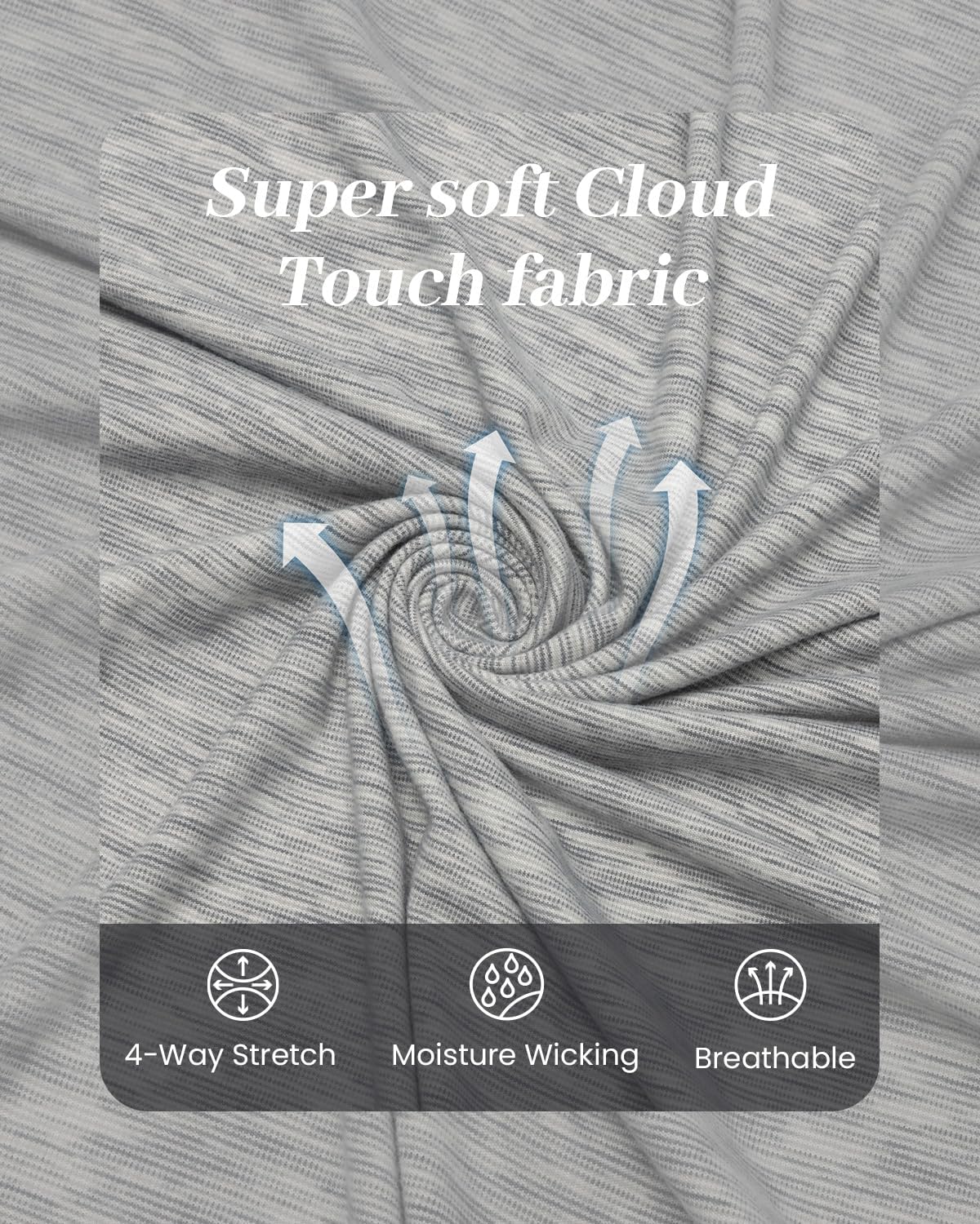 Women's Turtleneck Slim - Fit Long Sleeve Base Layer Top, Space - Dyed Pattern, Sport Jersey for All - Round Activities - Image 4