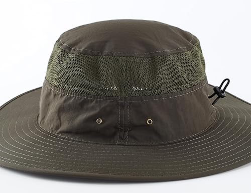 Miniatura 5 de Home Prefer Mens Sun Hat UPF 50 Wide Brim Bucket Hat Windproof Fishing Hats