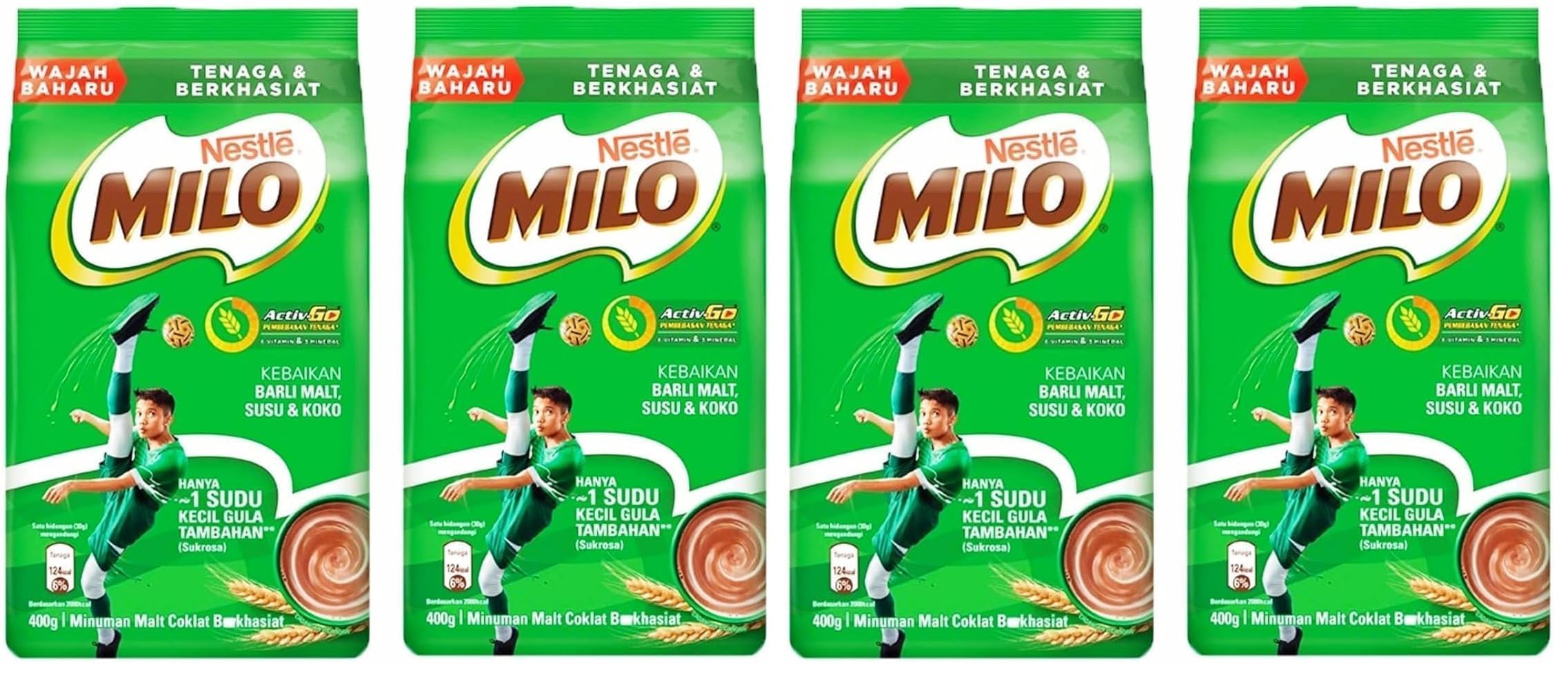 Milo Activ-Go Chocolate Malt Drink Powder 400gms Pack of 4 (Imported)-image-5