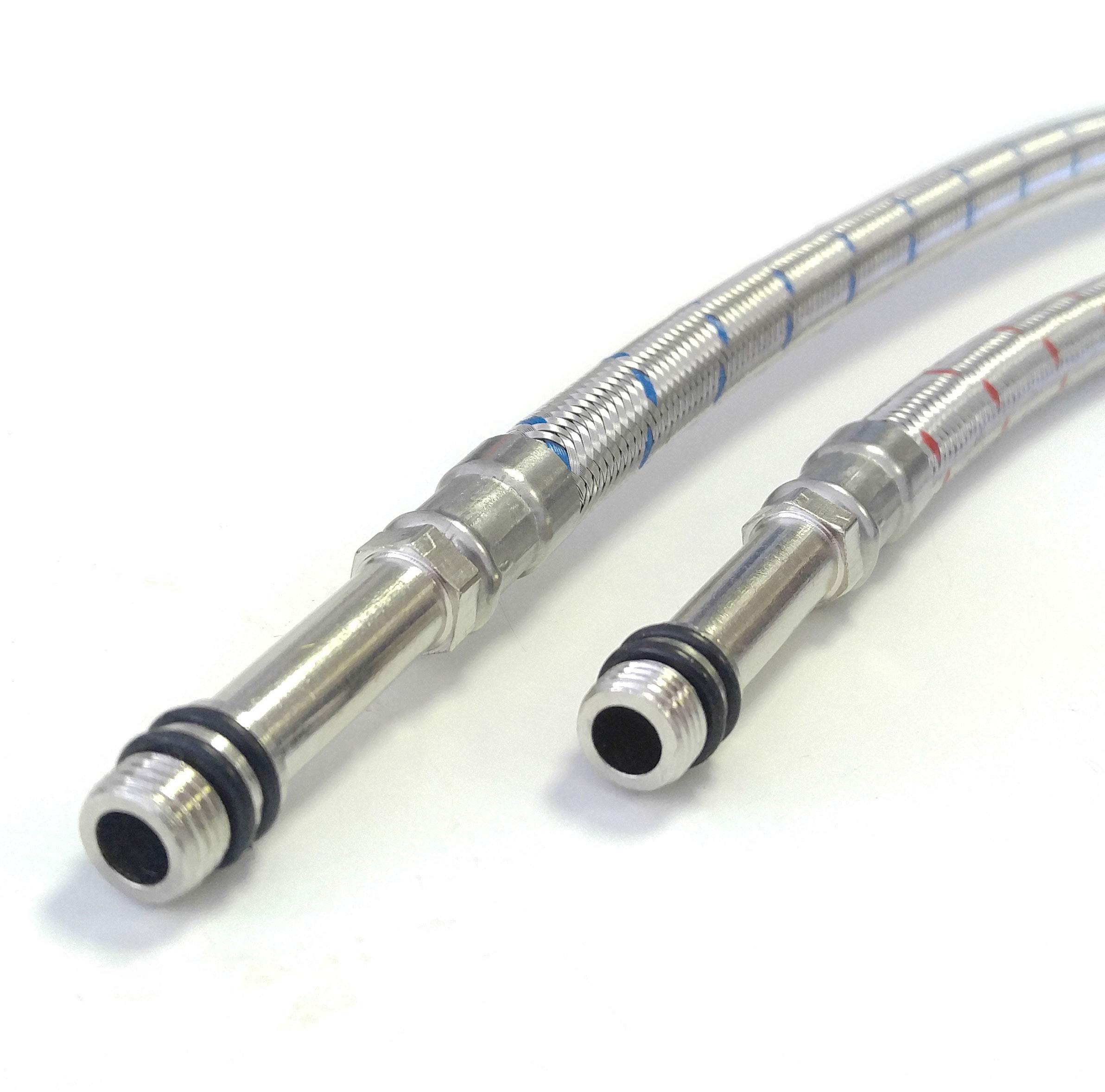 Xcel Home™ 2 Pipes (Pair) x 12mm (M12) x1/2 BSP (300mm), Silver - Image 3
