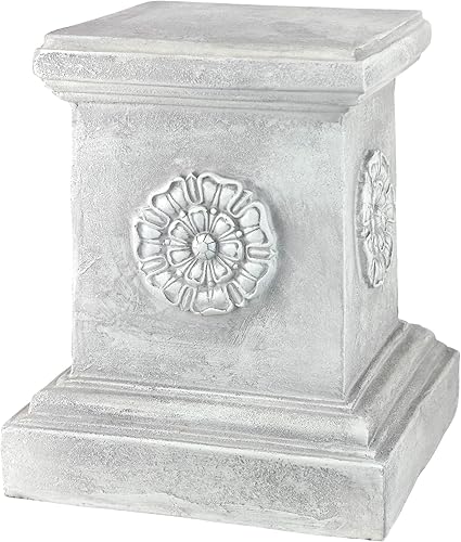 Miniatura 6 de Design Toscano - pedestal escultural para jardín de roseta inglesa - grande -1 L Piedra antigua