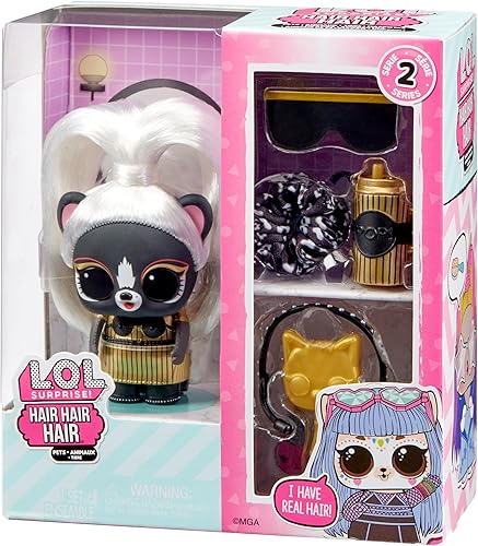 Miniatura 7 de L.O.L. Surprise! Peluqueros con 10 sorpresas, mascota coleccionable con pelo real, incluye accesorios temáticos musicales, juguete navideño, gran