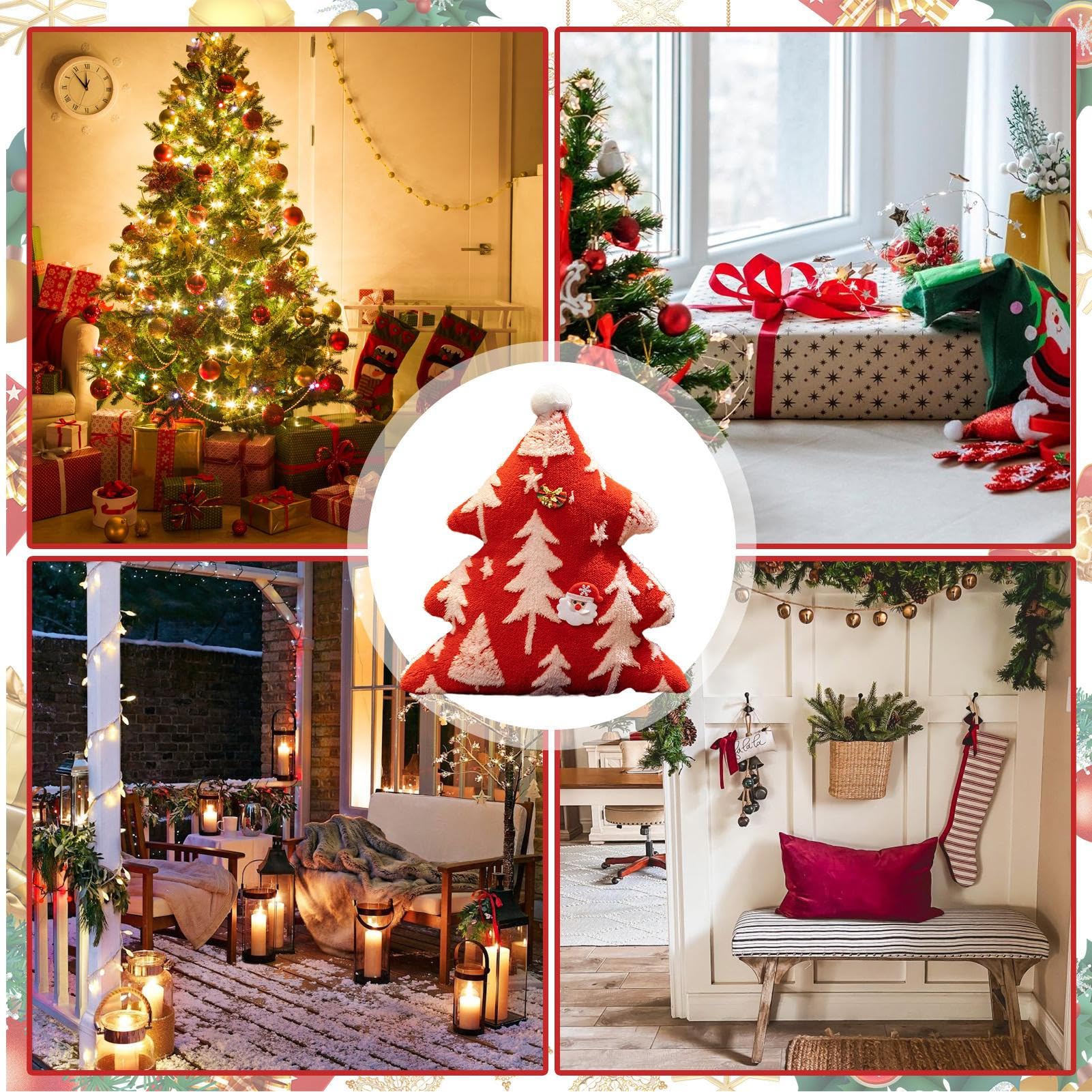 Cojín Mullido Navidad Relleno Decoración - Cojín Decorativo Árbol Navidad | Con Diseño Boho De Árbol Para Decoración De Salón Sofá Dormitorio Otoño Halloween Interior,Otoño Halloween Hogar Habitac