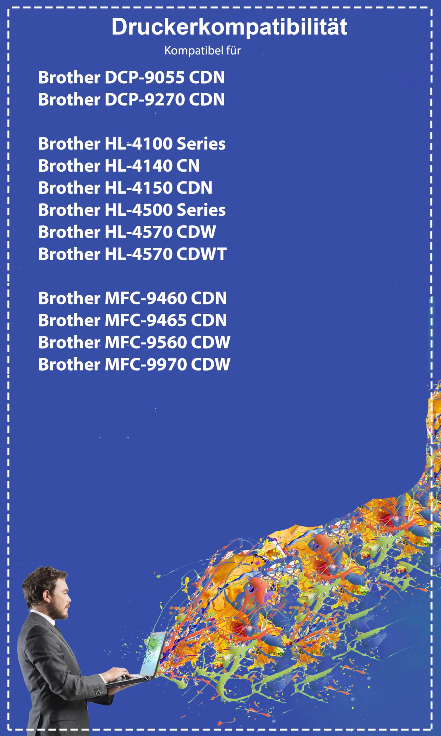 TN325XL TN325 TN-325 XL compatibile con toner Brother DCP-9055CDN DCP-9270CDN HL-4140CN HL-4150CDN HL-4570CDWT MFC-9460CDN MFC-9465CDN MFC-9560CDW MFC-9970CDW nero, magenta, giallo, ciano, confezione
