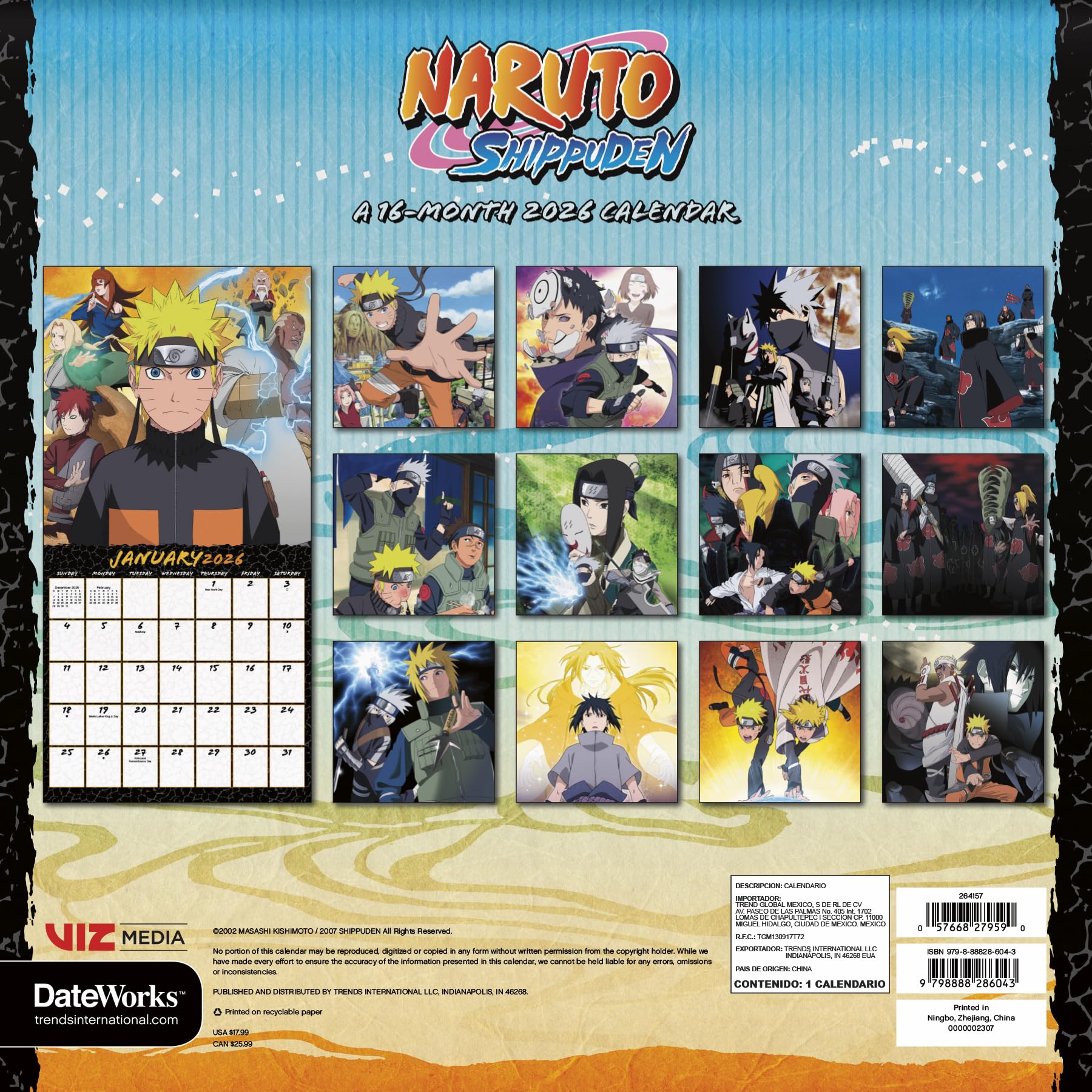 Amazon | NARUTO-ナルト-疾風伝カレンダー2026 - デラックス2026