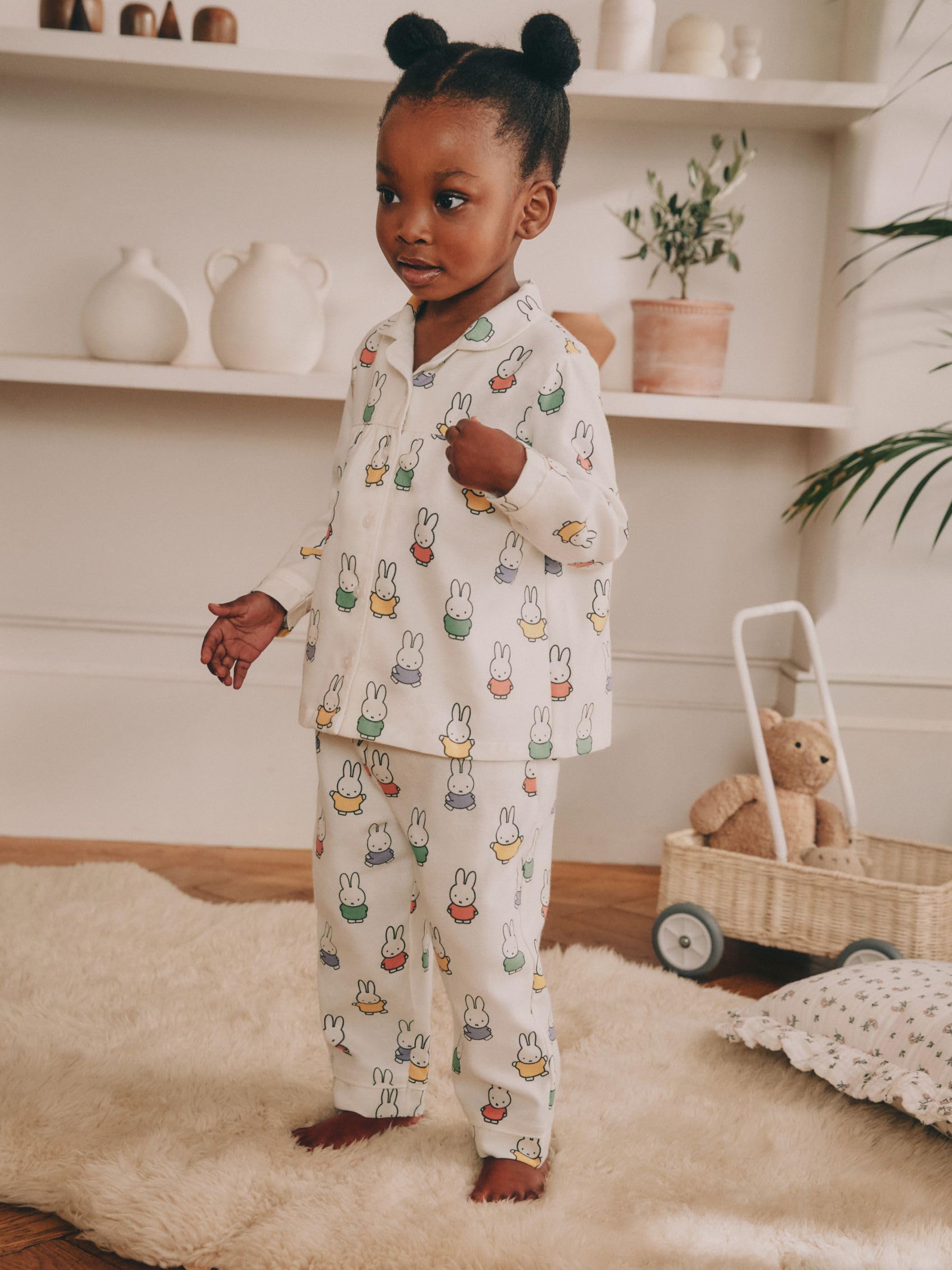 NEXT Ragazza Pigiama con Bottoni Miffy | Bambino, Standard, Mid Rise, Pull On, 100% cotone