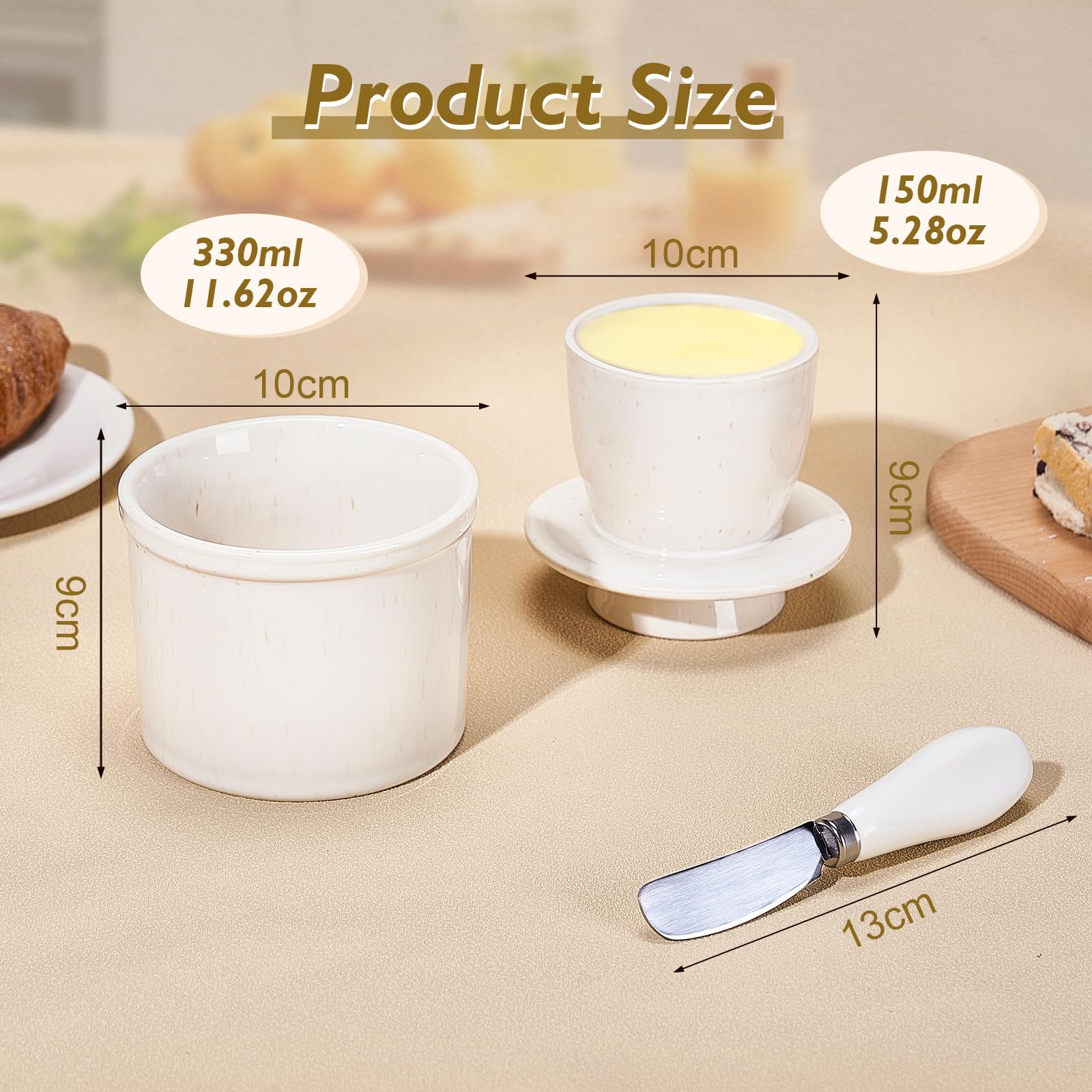 DEKAZIA® Franse Boterkoelkast Watergekoel | Boterklok, Boterkaai, Franse Boterpot, Boterklok Keramiek, Boterhouder, Boterklok 250gr Boterpot