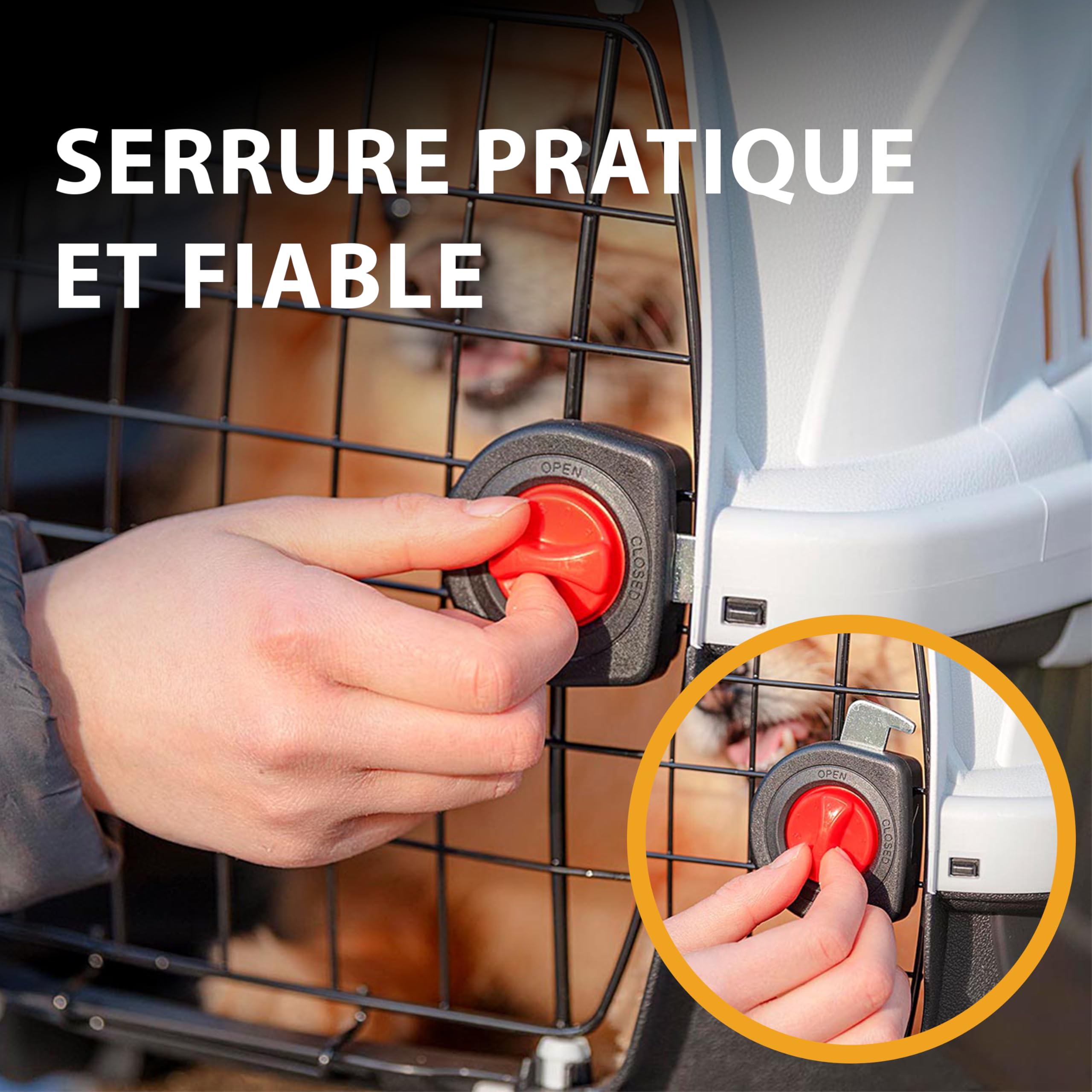 Porte-chiens chats voyage toit ouvrant Ferplast ATLAS DELUXE OPEN