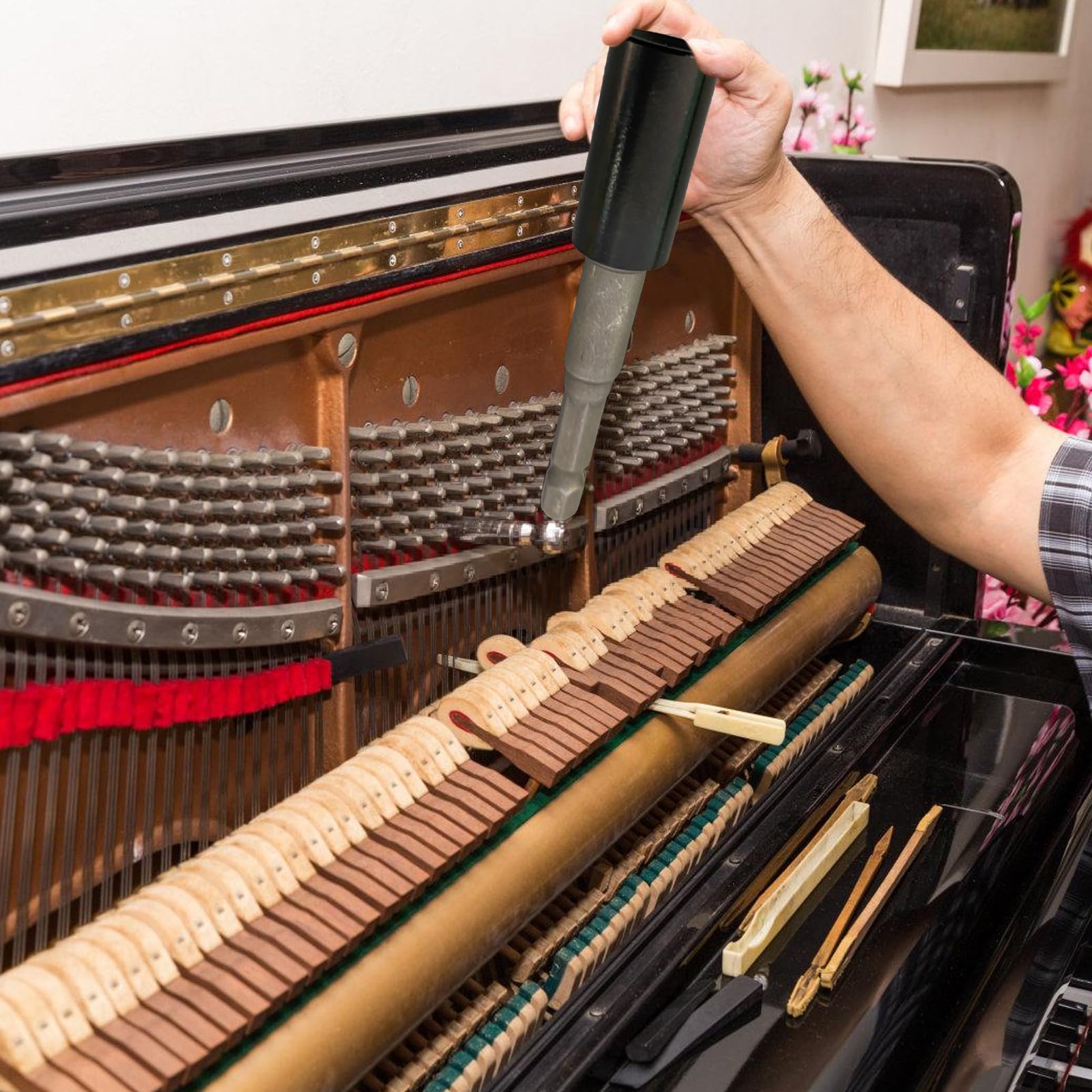Herramienta de extracción de clavijas de afinación de piano, herramienta de mantenimiento fácil de usar