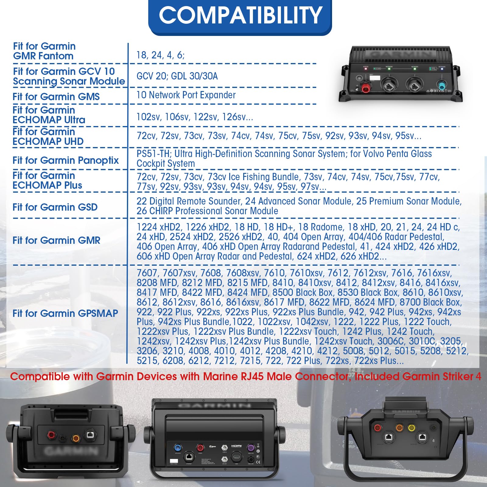 Amazon.com: JYINCPED 10FT Marine Network Cable for Garmin RJ45