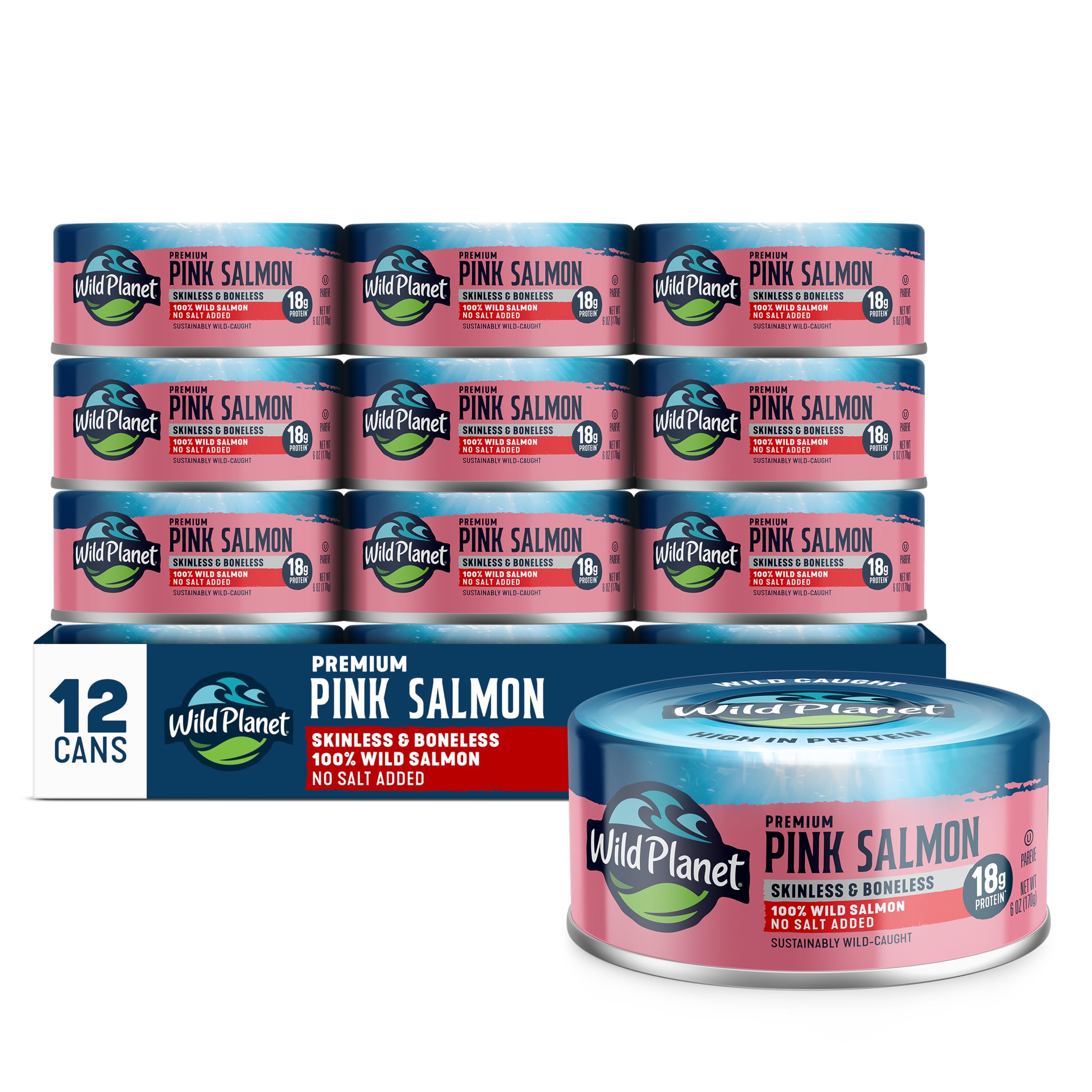 Amazon.com: Wild Planet Skinless and Boneless Pink Salmon, 6 Ounce