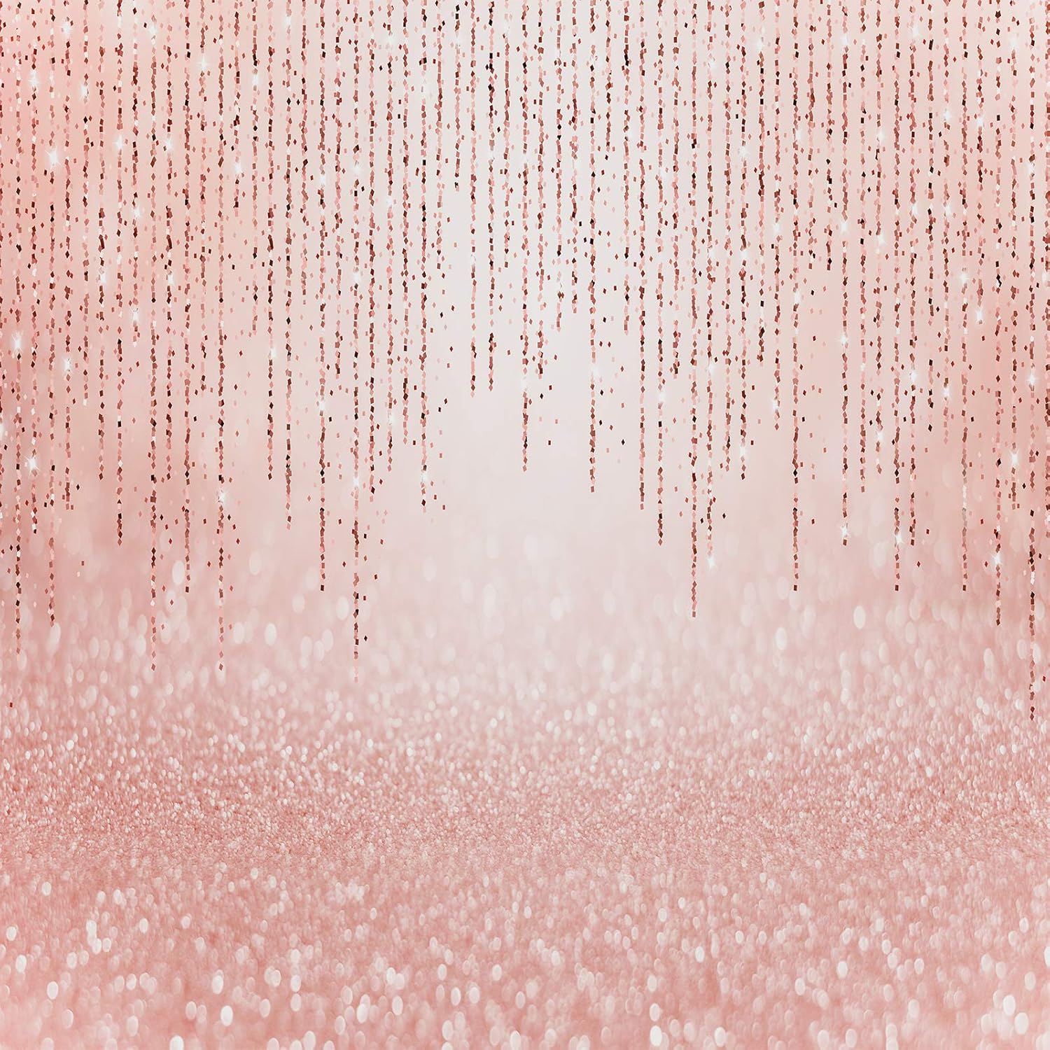 Allenjoy 8x8ft Rose Gold Photography Backdrop Golden Spots Background for Newborn Kids Birthday Girls Sweet 16th Decorations Props Bridal Baby Shower Portrait Pictures Shoot Studio Photoshoot Banners